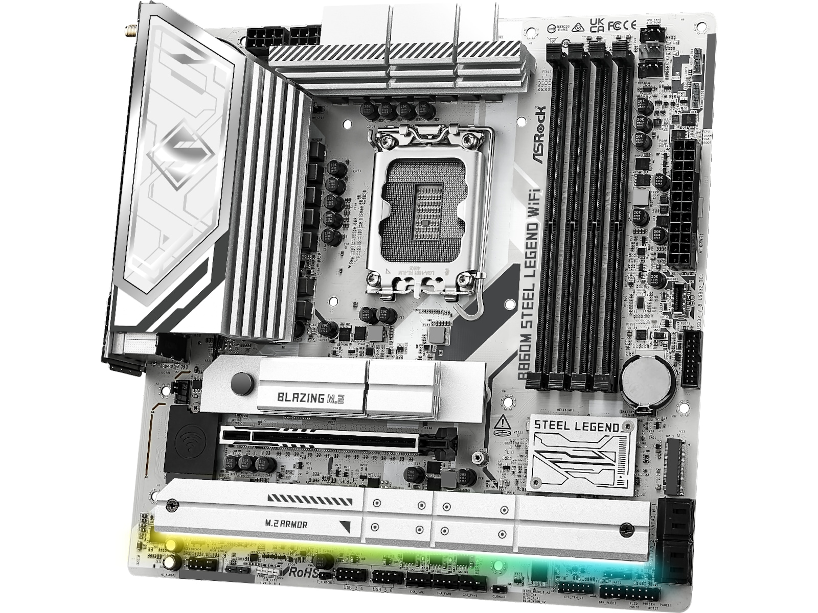 ASRock B860M Steel Legend WiFi Bundkort Intel Socket