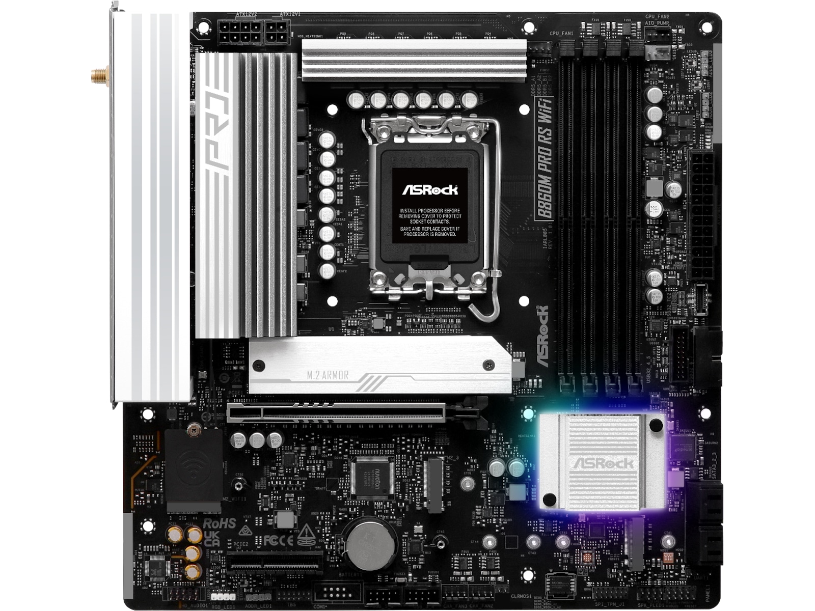 ASRock B860M Pro RS WiFi Bundkort Intel Socket