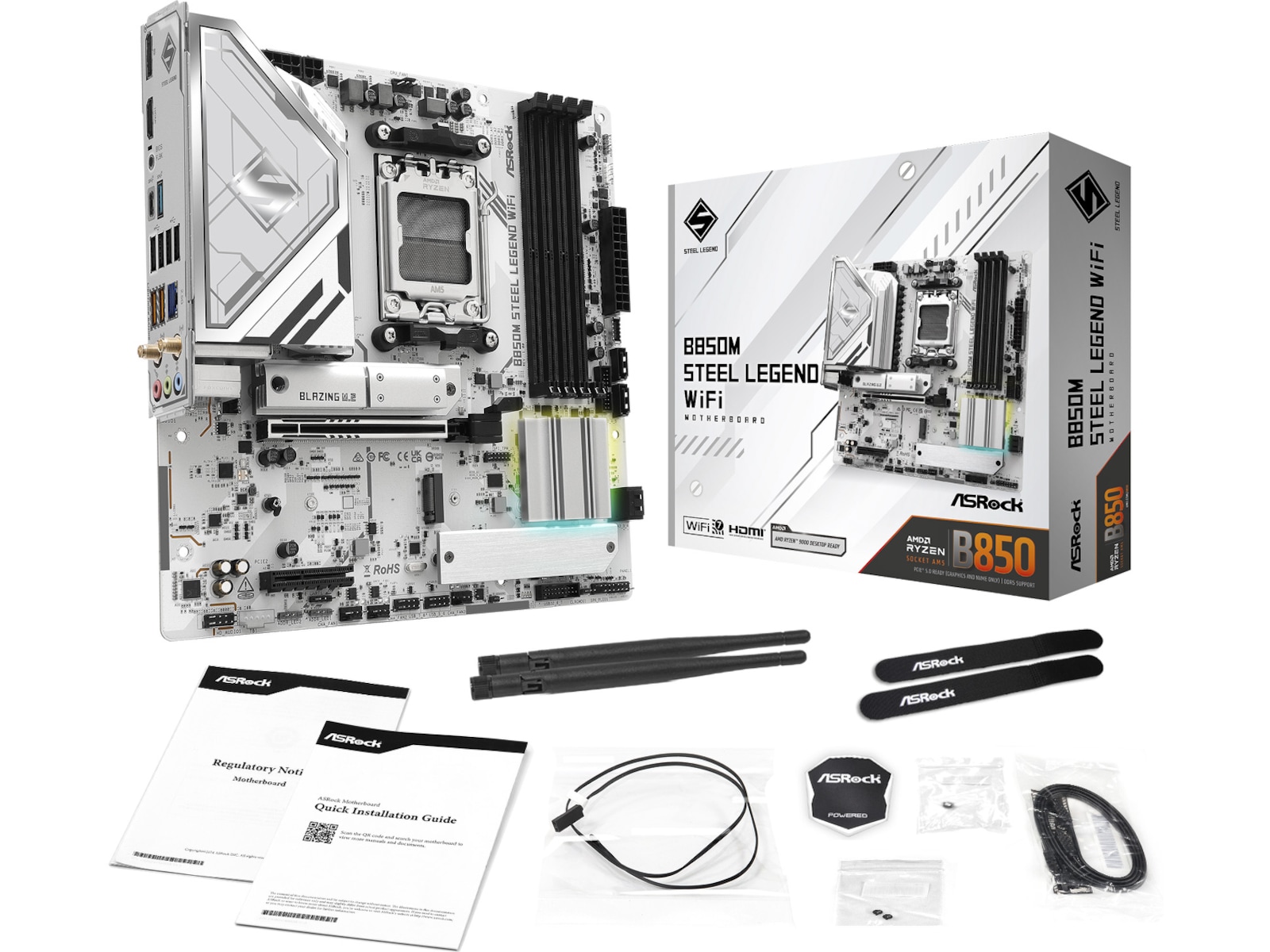 ASRock B850M Steel Legend WiFi Bundkort AMD Socket