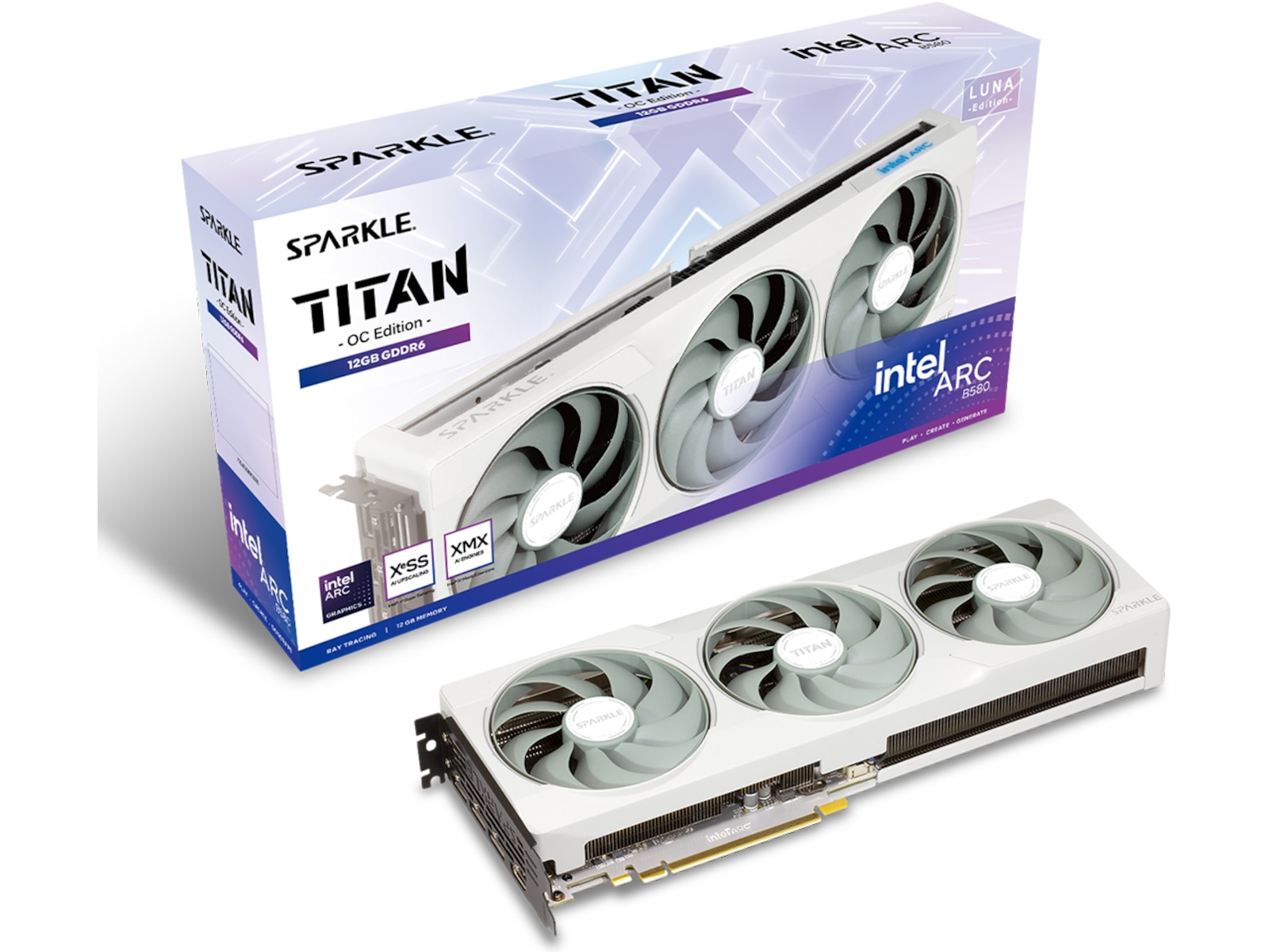 Sparkle Intel Arc B580 TITAN Luna OC Grafikkort