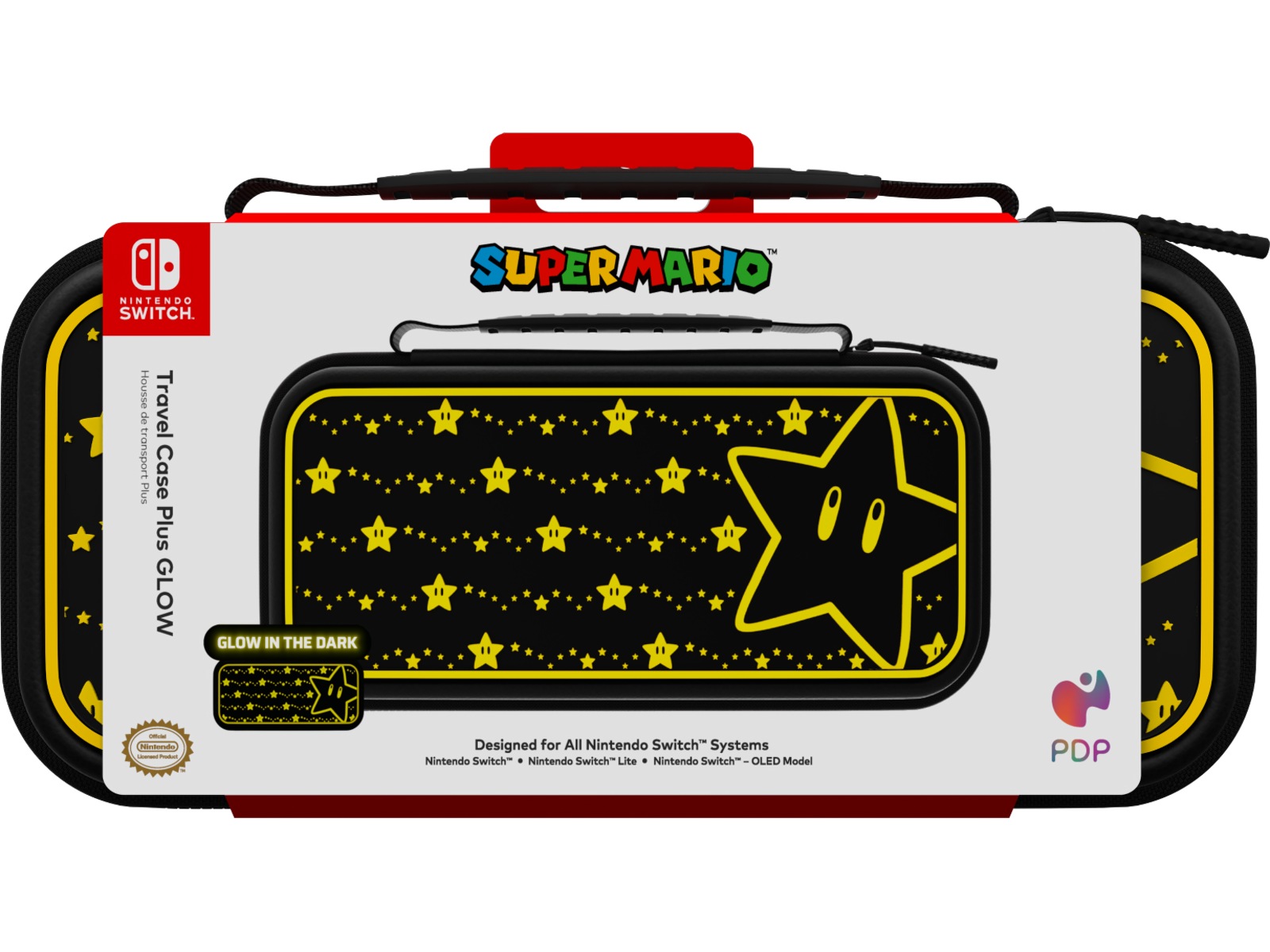 PDP NSW Travel Case Plus GLOW (mario stars) Tilbehør til spilkonsoller