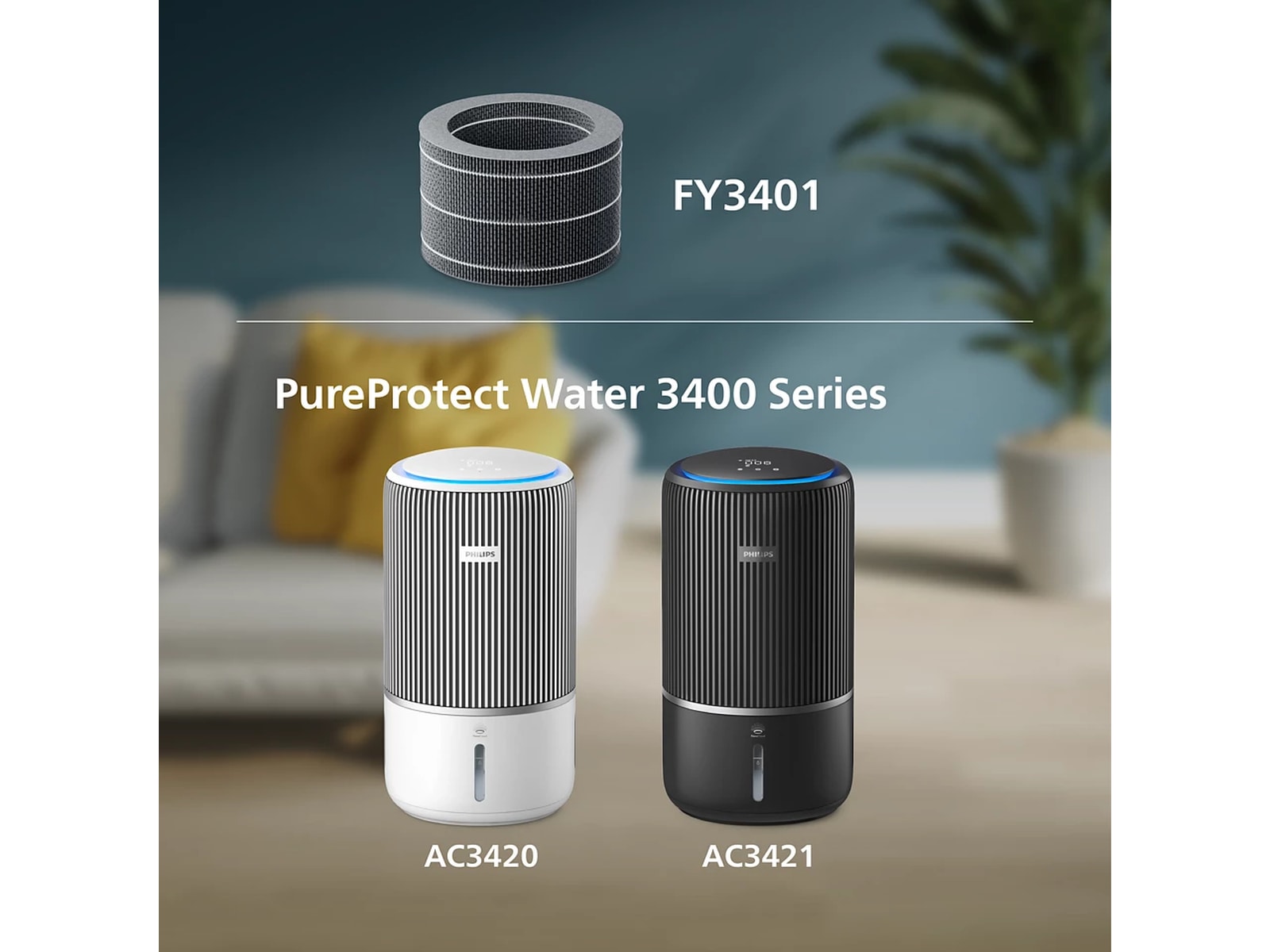Philips PureProtect Water 3400 Series befugtningsfilter Luftrensere