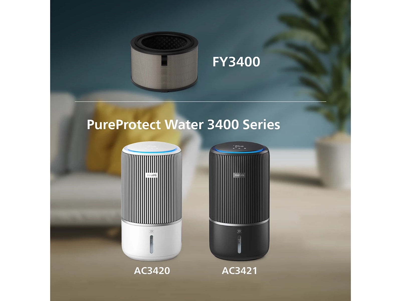 Philips PureProtect Water 3400 Series HEPA NanoProtect-filter Luftrensere