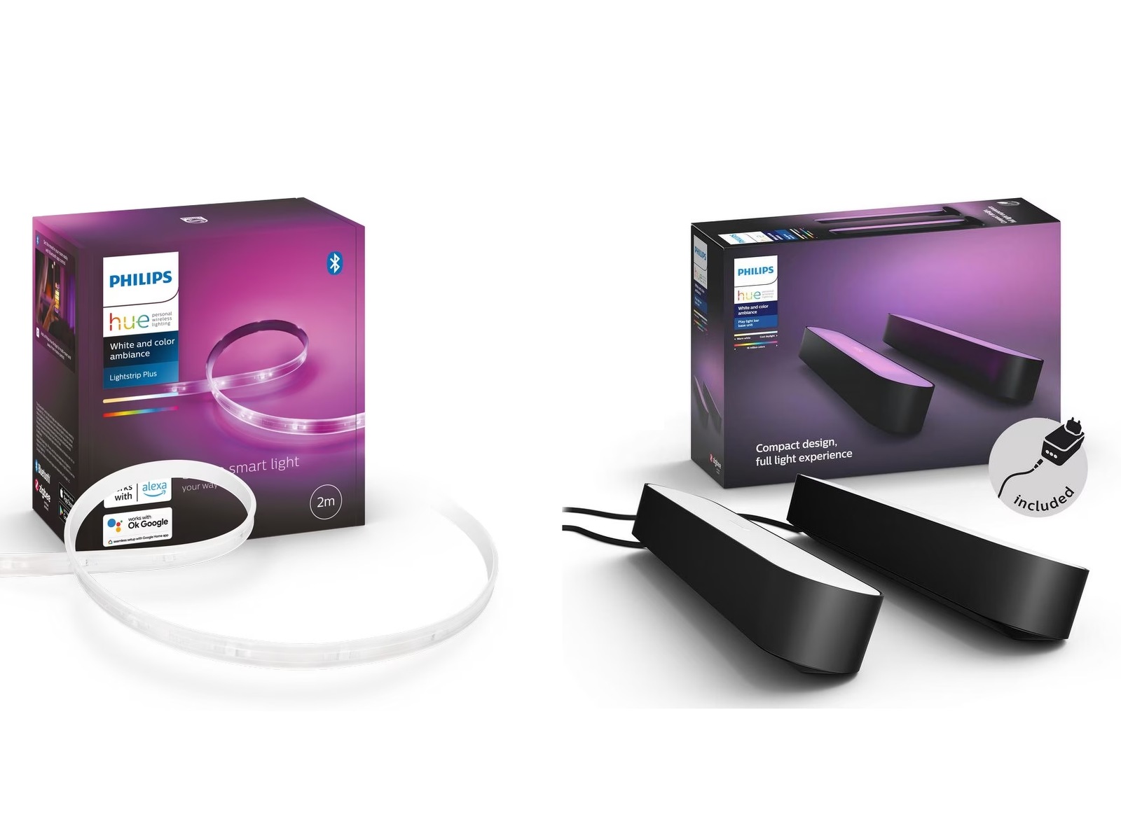 Philips Hue Lightstrip Plus startpakke V4 2 meter Led strips & underholdning