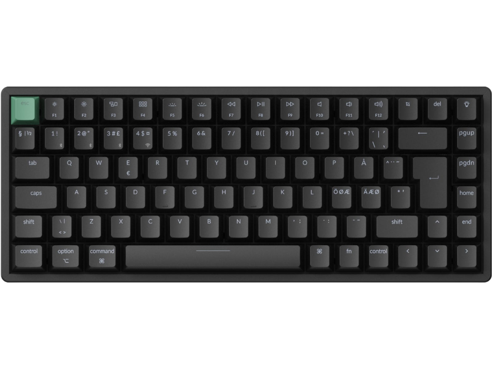 Keychron K2 HE QMK trådløst gamingtastatur (sort) Gamingkeyboard