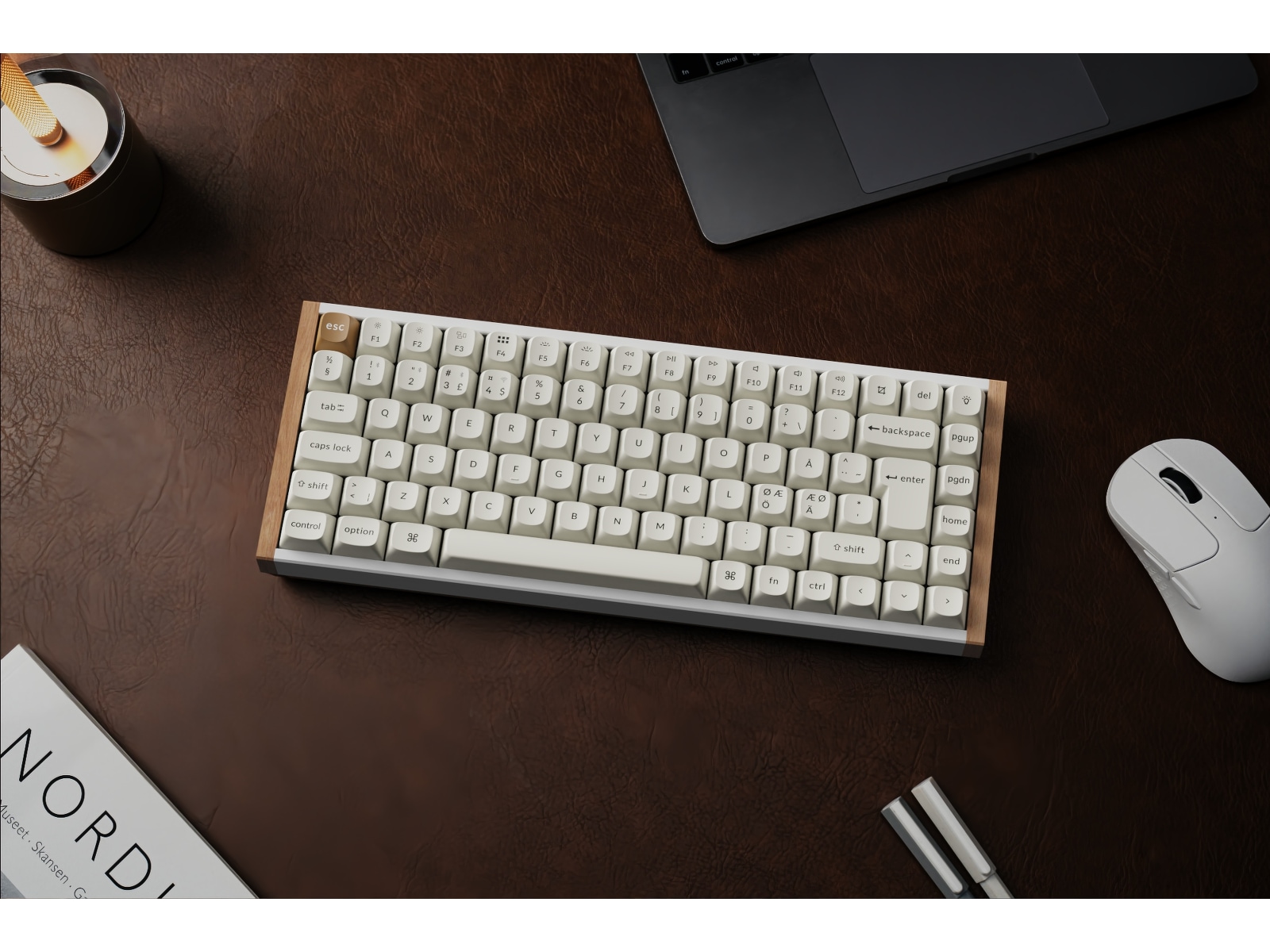 Keychron K2 HE SE QMK trådløst gamingtastatur (hvid) Gamingkeyboard