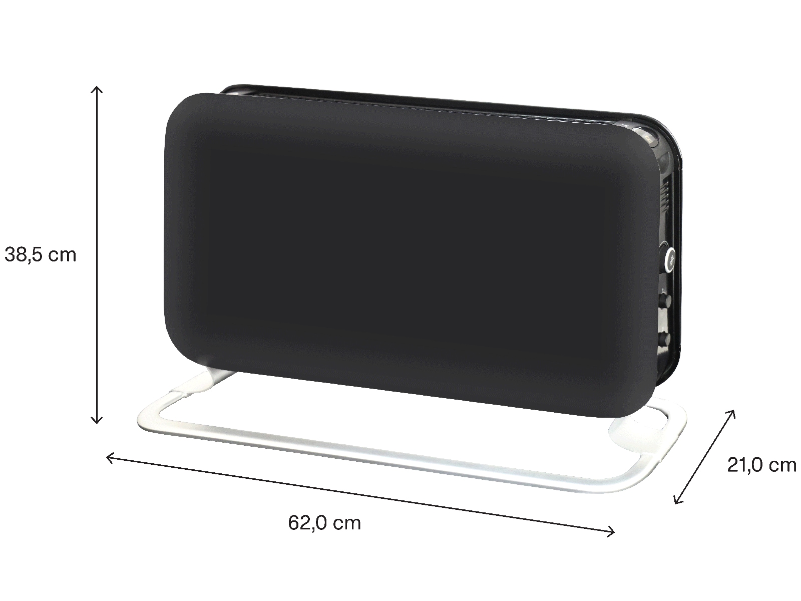 Mill Instant gulvovn 2000W Led (sort) Radiatorer