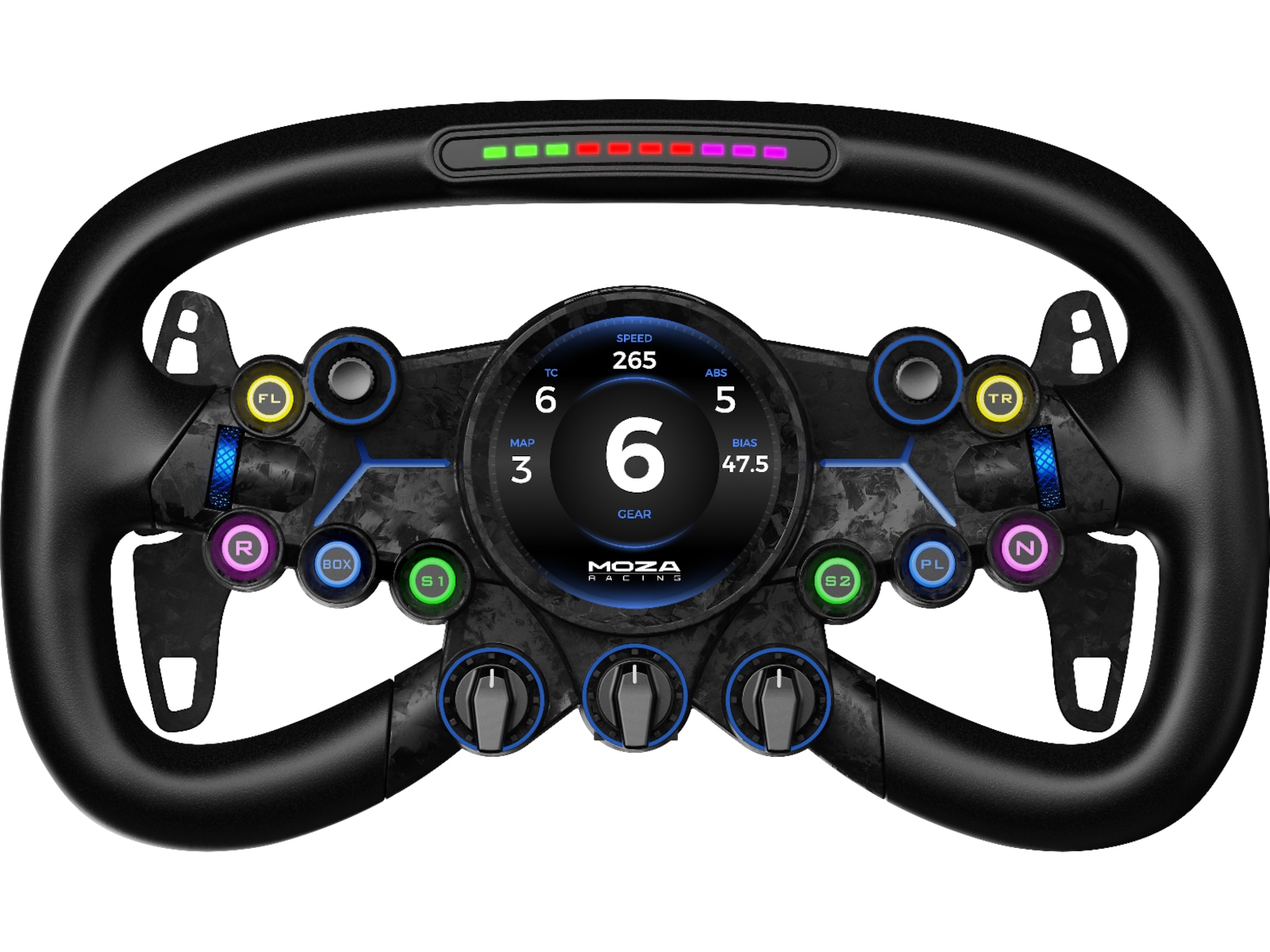 MOZA Vision GS rat 31cm Rat og pedaler