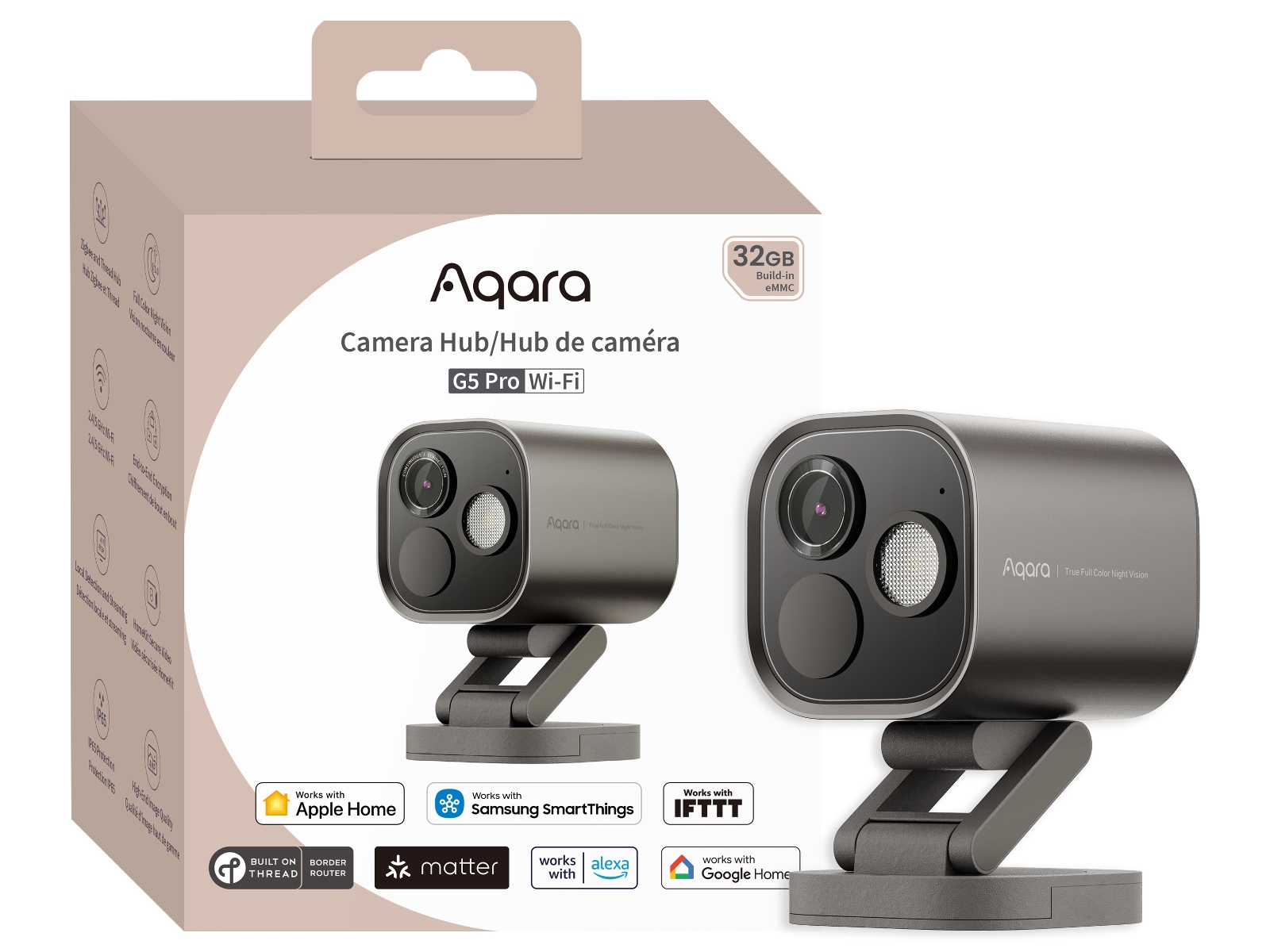 Aqara Camera Hub G5 Pro Wi-Fi (grå) Overvågningskameraer