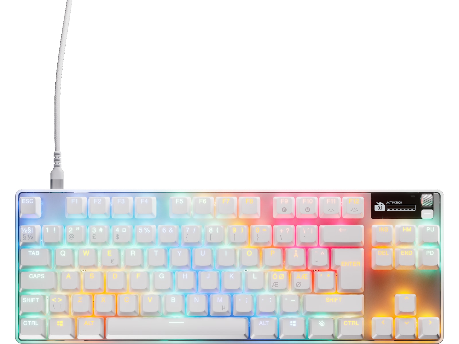 SteelSeries Apex Pro TKL Gen 3 gamingtastatur (hvid) Gamingkeyboard