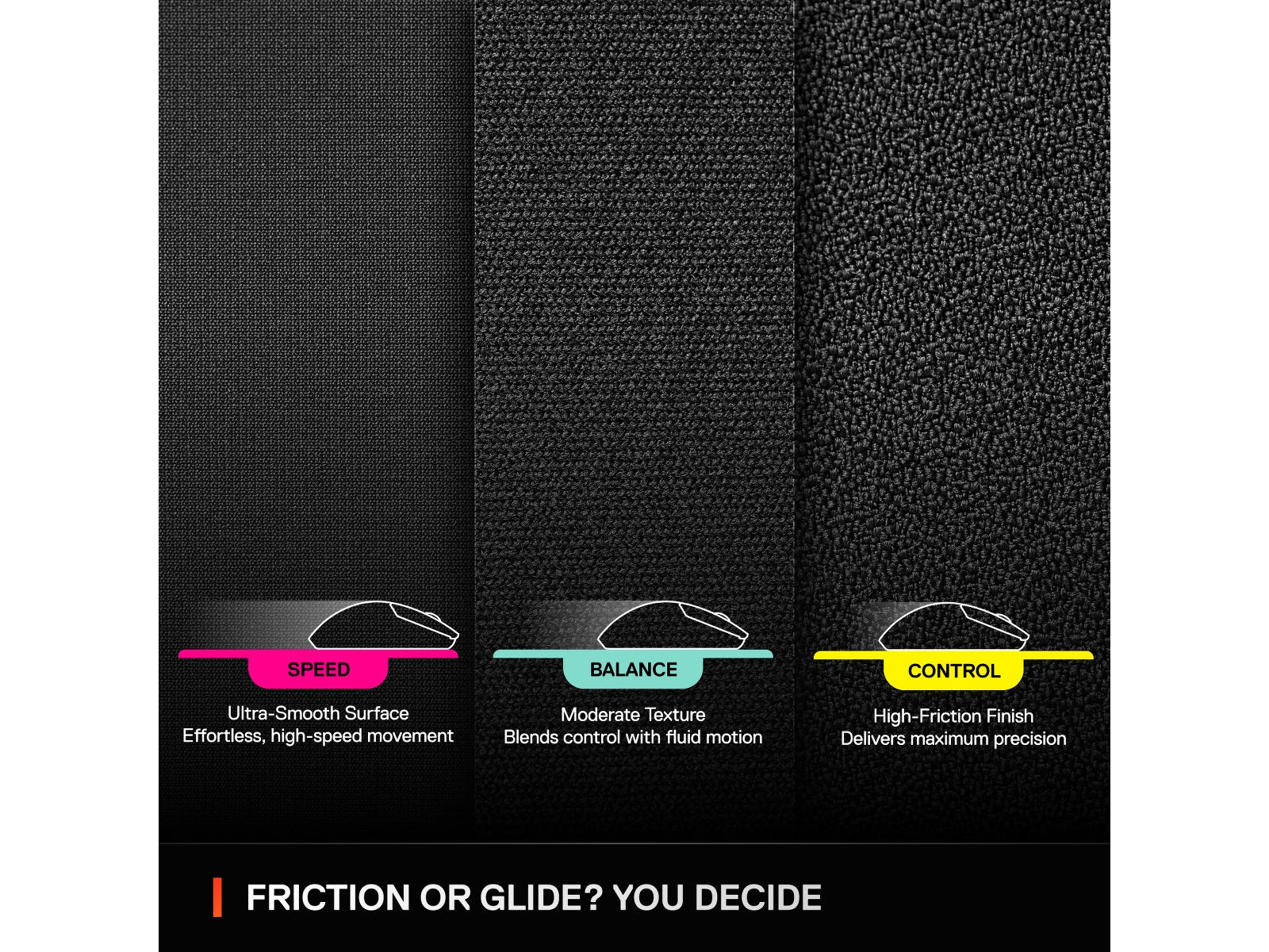 SteelSeries QcK Performance L Balance gamingmusemåtte Gamingmusemåtte