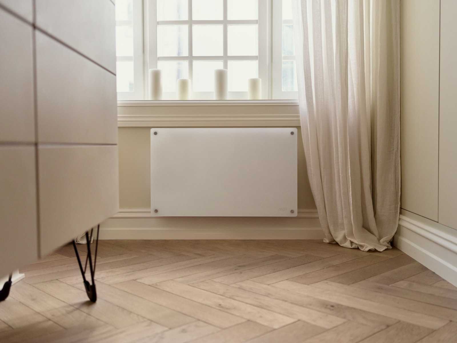 Mill Glass Smart WiFi Gen 4 panelvarmer 700W (hvid) Varmepaneler