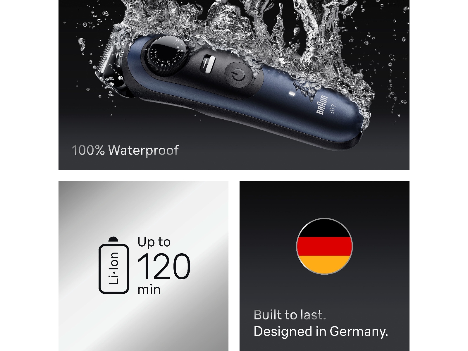 Braun Series 7 skægtrimmer (blå) Barbermaskine