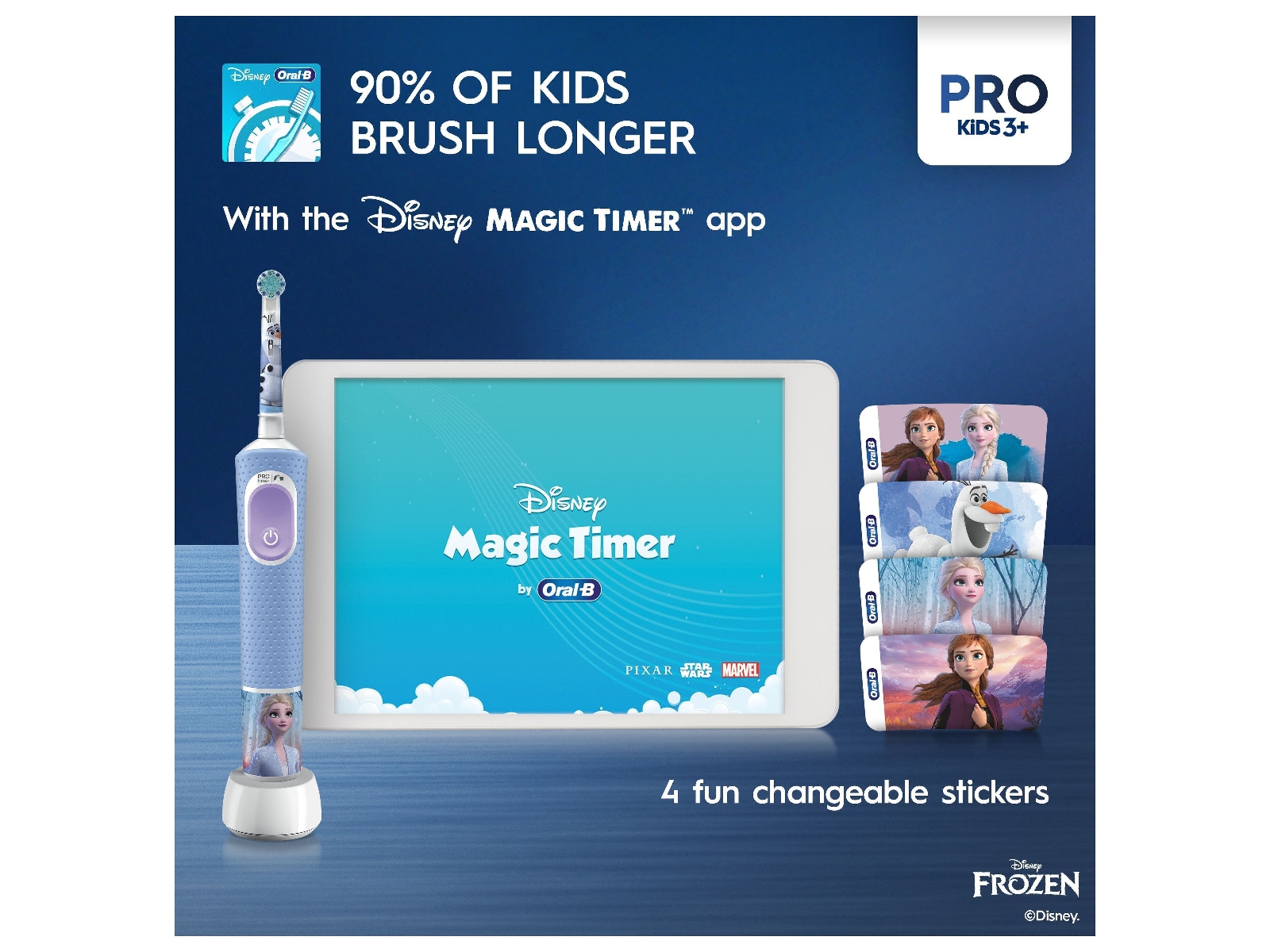 ORAL-B Vitality Pro Kids Elektrisk tandbørste (Frozen) Elektriske tandbørster