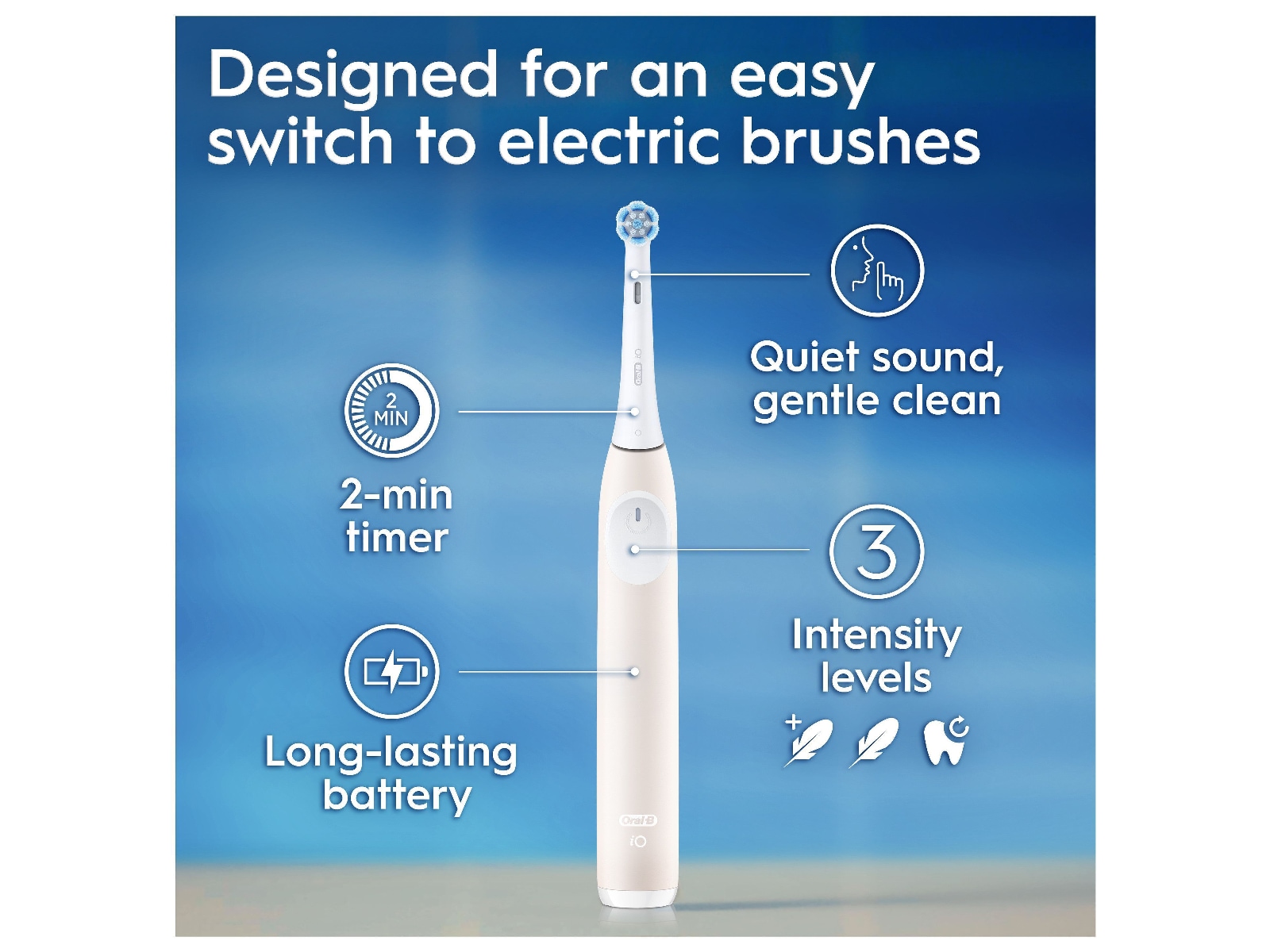 ORAL-B iO2 Series Elektrisk tandbørste (Calm Pink) Elektriske tandbørster