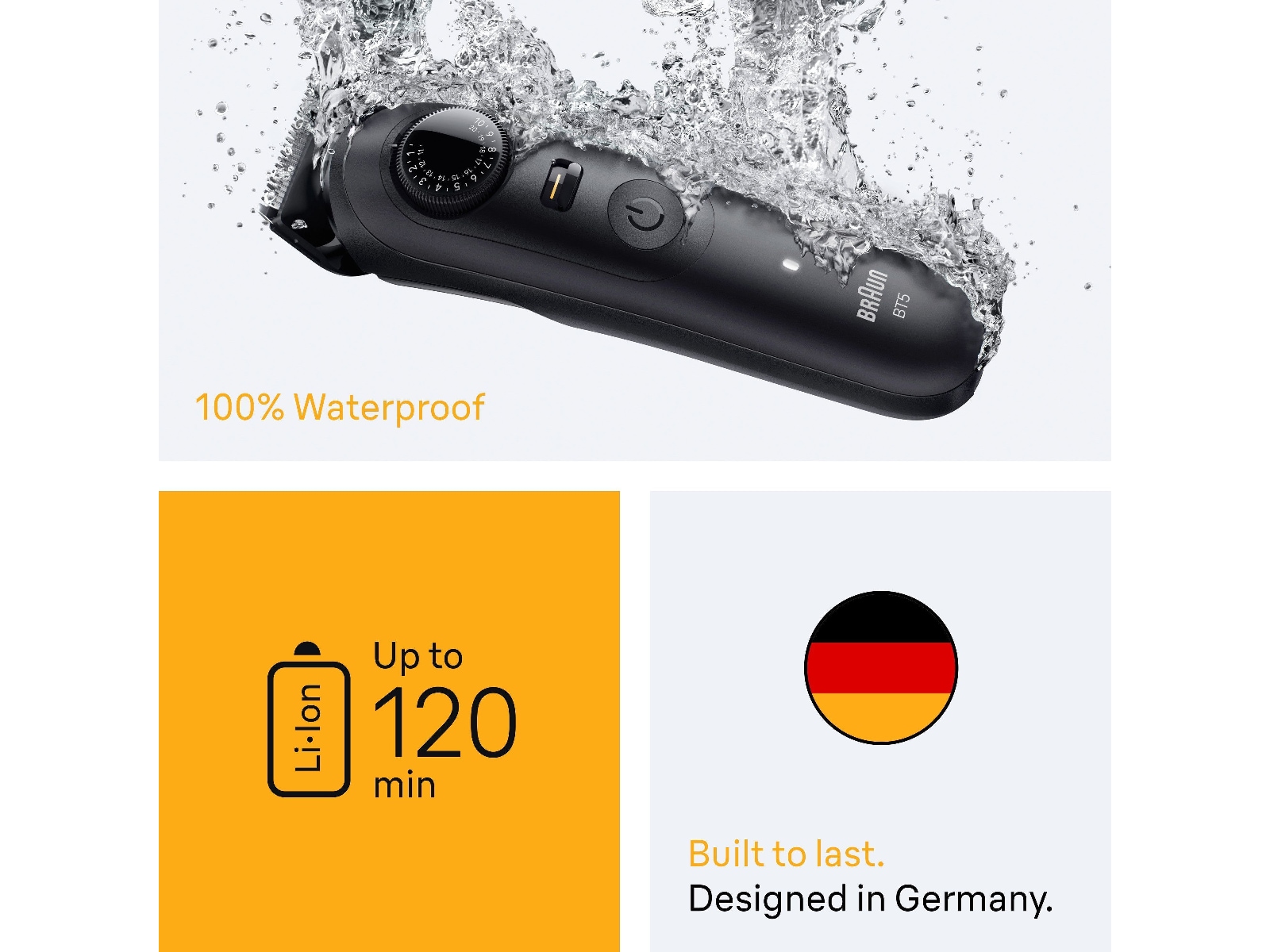 Braun Series 5 skægtrimmer (sort) Barbermaskine