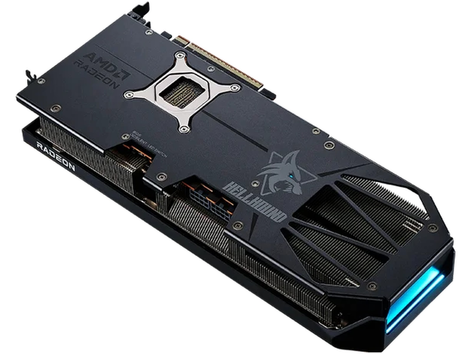 PowerColor Hellhound AMD Radeon RX 9070 XT (sort) Grafikkort