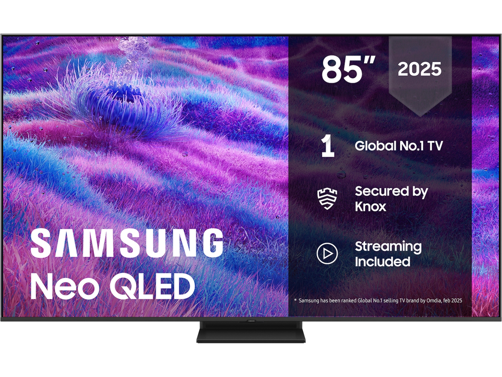 Samsung 85" QN80F Neo QLED 4K Mini LED Smart TV (2025) Over 80 tommer TV