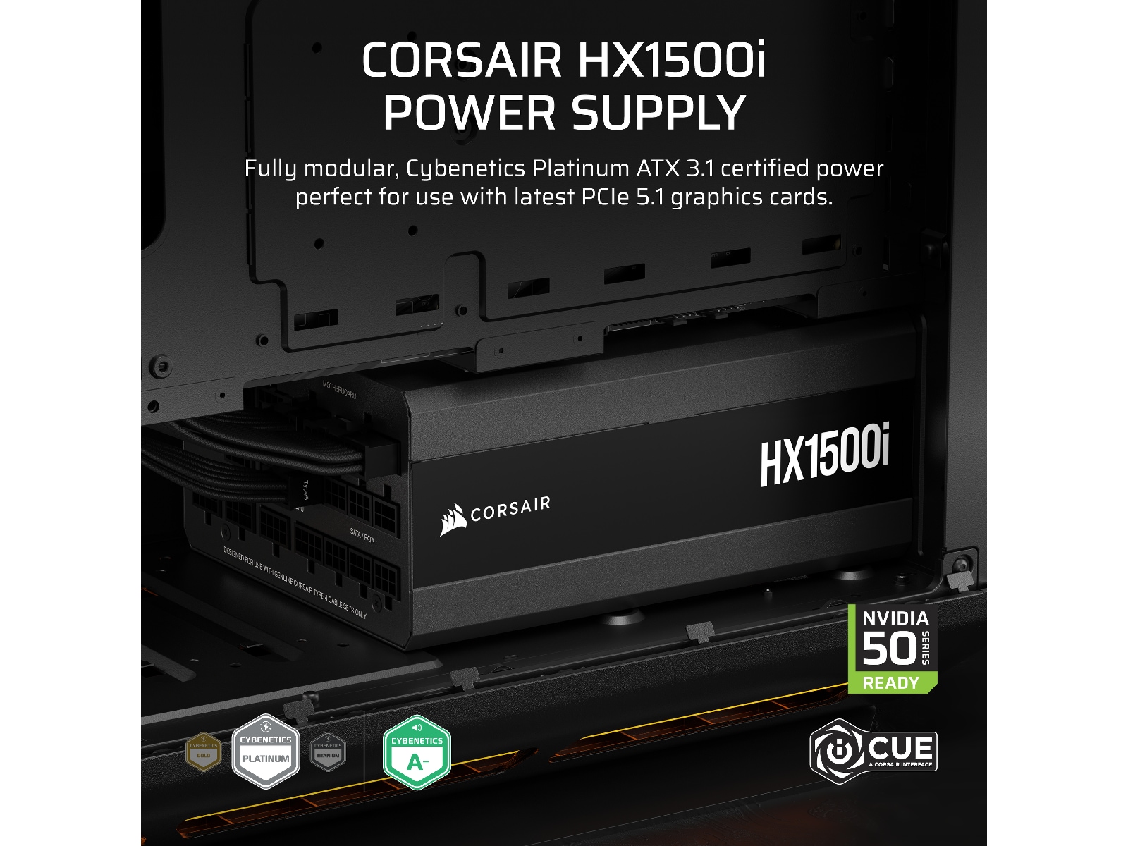 Corsair HXi Series HX1500i PSU (sort) Strømforsyninger