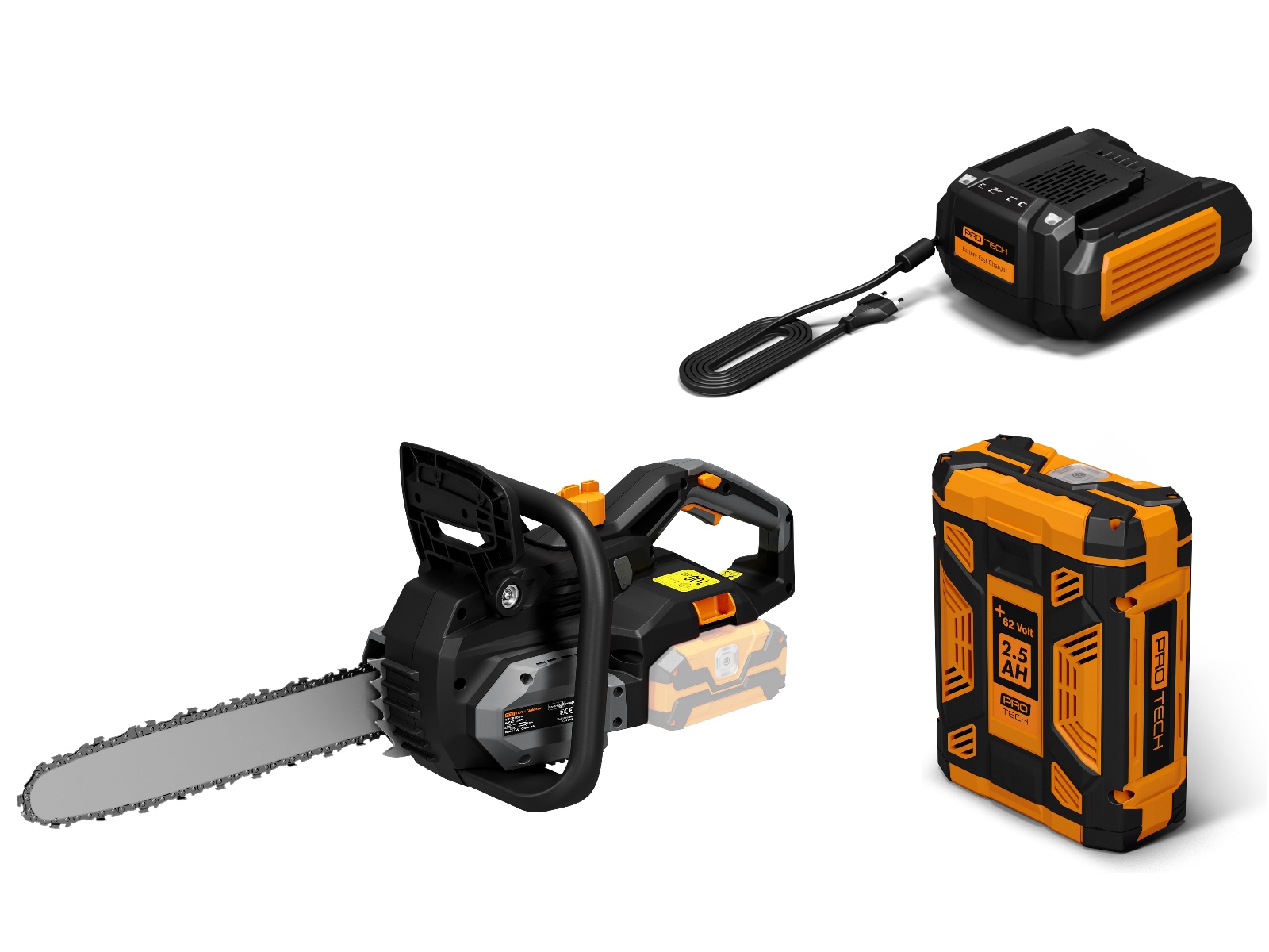 Protech +62 Volt børsteløs motorsag Kædesave