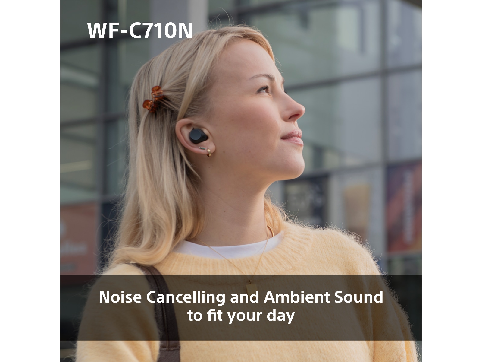 Sony WF-C710N Trådløse høretelefoner, Earbuds med mikrofon (hvid) In-ear høretelefoner