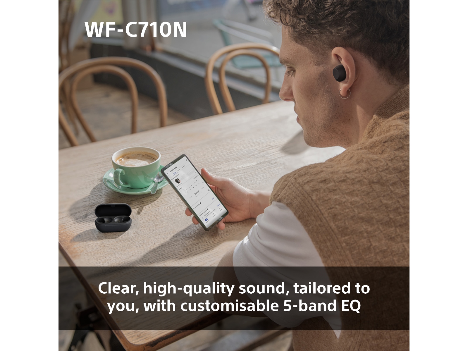 Sony WF-C710N Trådløse høretelefoner, Earbuds med mikrofon (hvid) In-ear høretelefoner