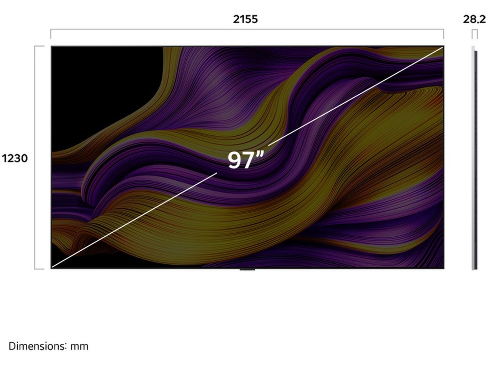 LG 97" G5 AI 4K OLED Smart TV (2025) Over 80 tommer TV