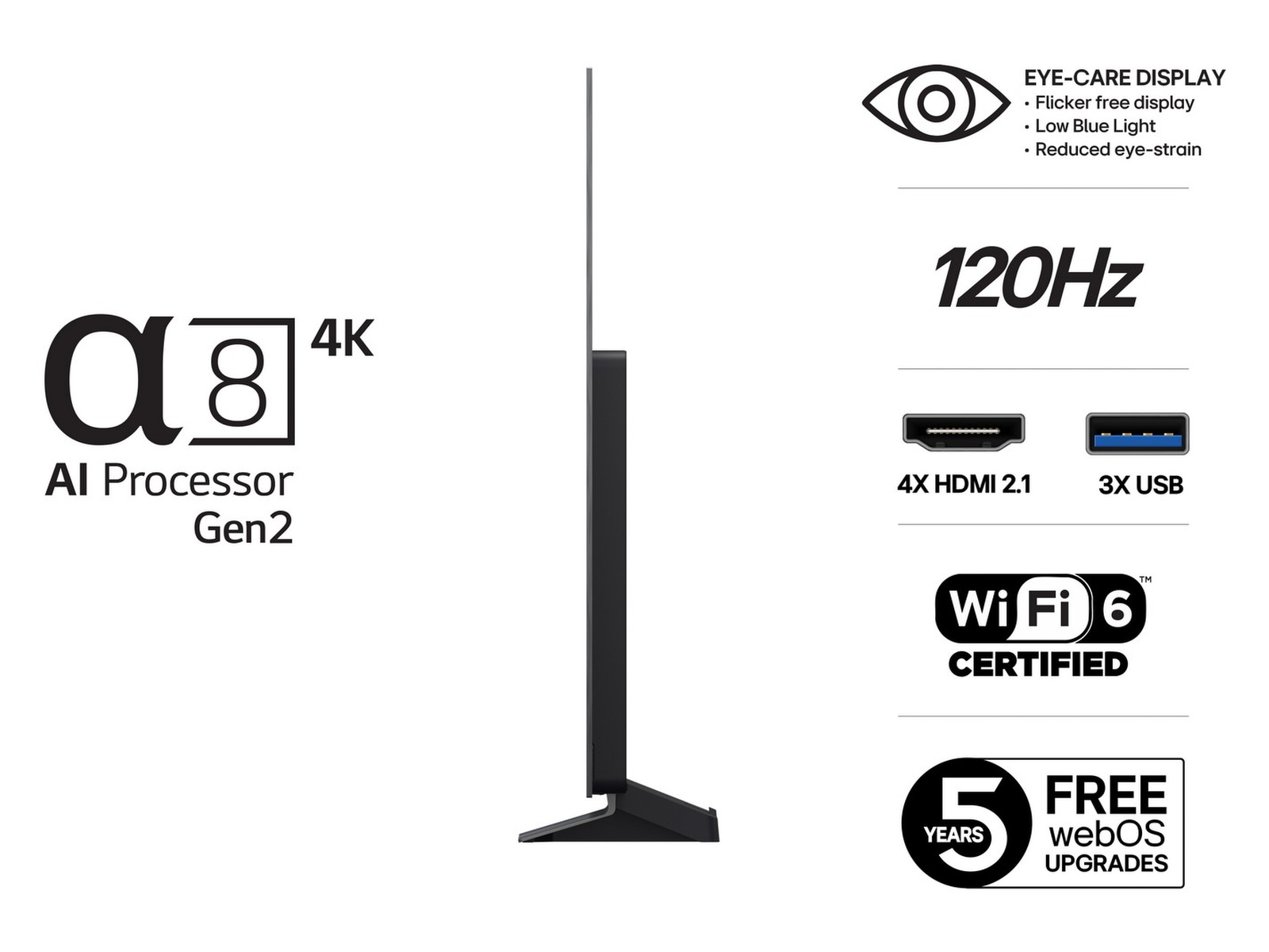 LG 83" B5 AI 4K OLED Smart TV (2025) Over 80 tommer TV