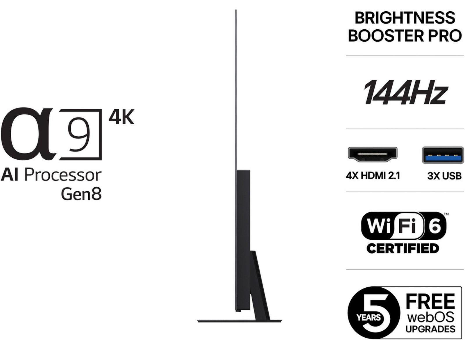 LG 83" C5 AI 4K OLED Smart TV (2025) Over 80 tommer TV