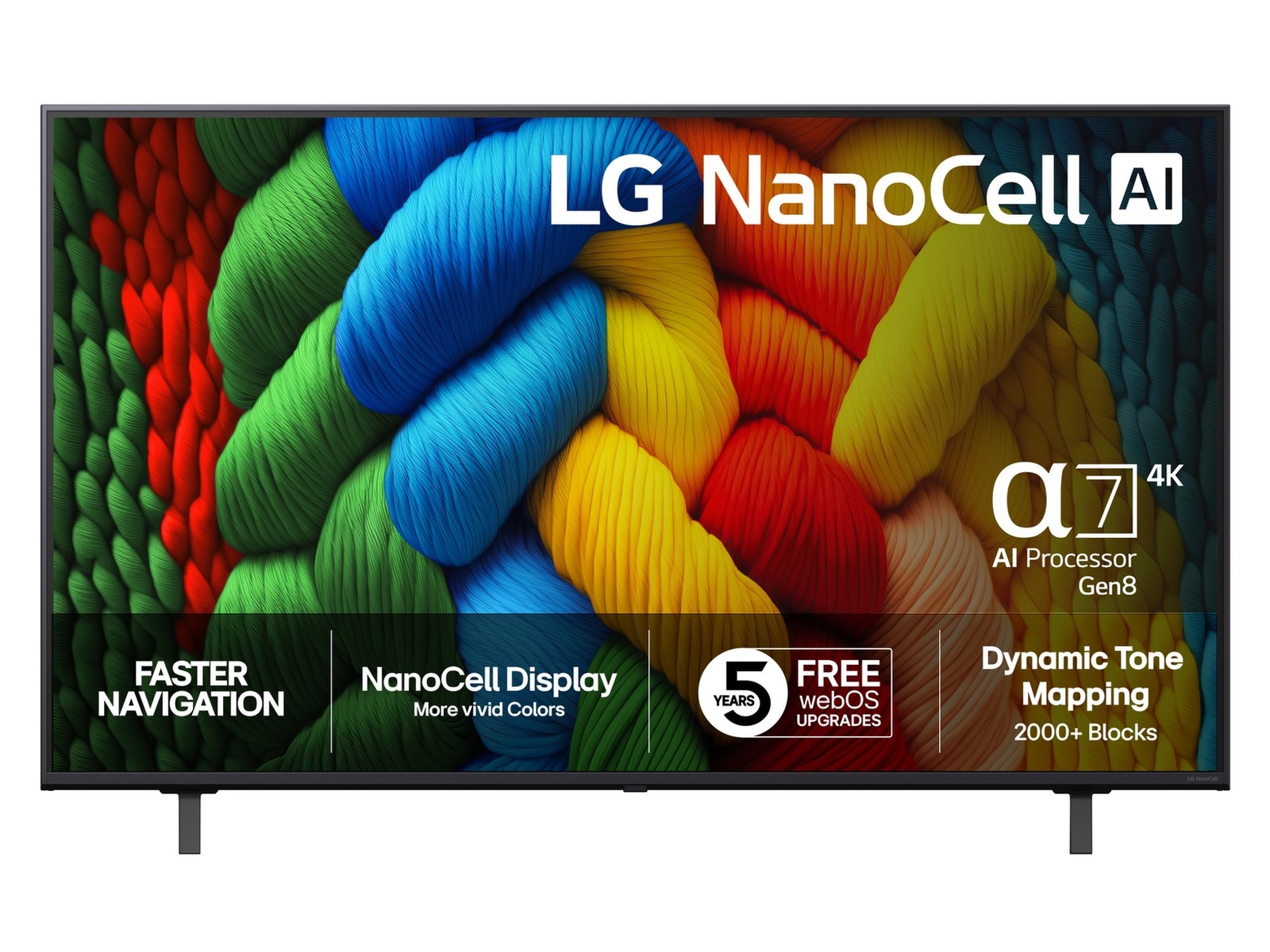 LG 55" NANO80 AI 4K NanoCell Smart TV (2025) 50 - 59 tommer TV