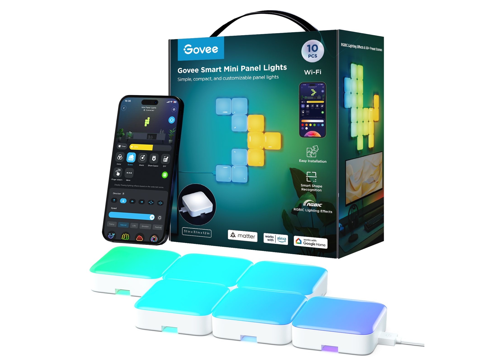 Govee Smart Mini Panellampe Led strips & underholdning