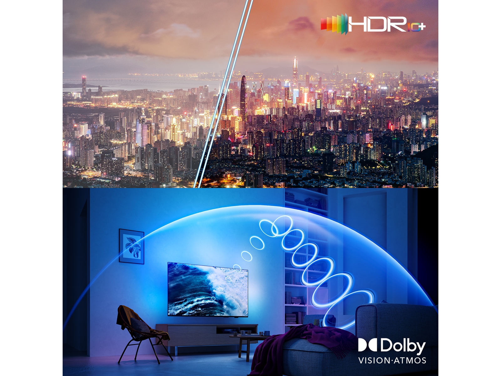 Philips 55" OLED910/12 OLED Plus Smart Ambilight AI TV (2025) 50 - 59 tommer TV