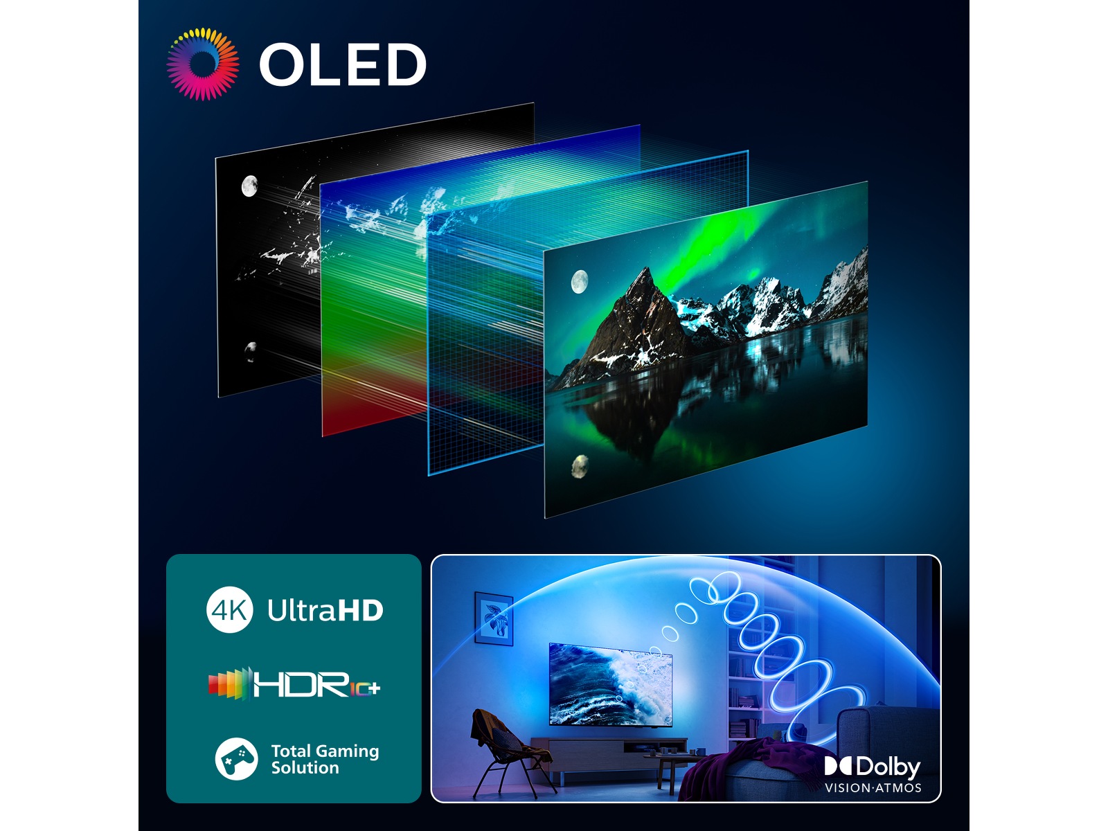 Philips 77" OLED810/12 OLED Smart Ambilight AI TV (2025) 70 - 79 tommer TV