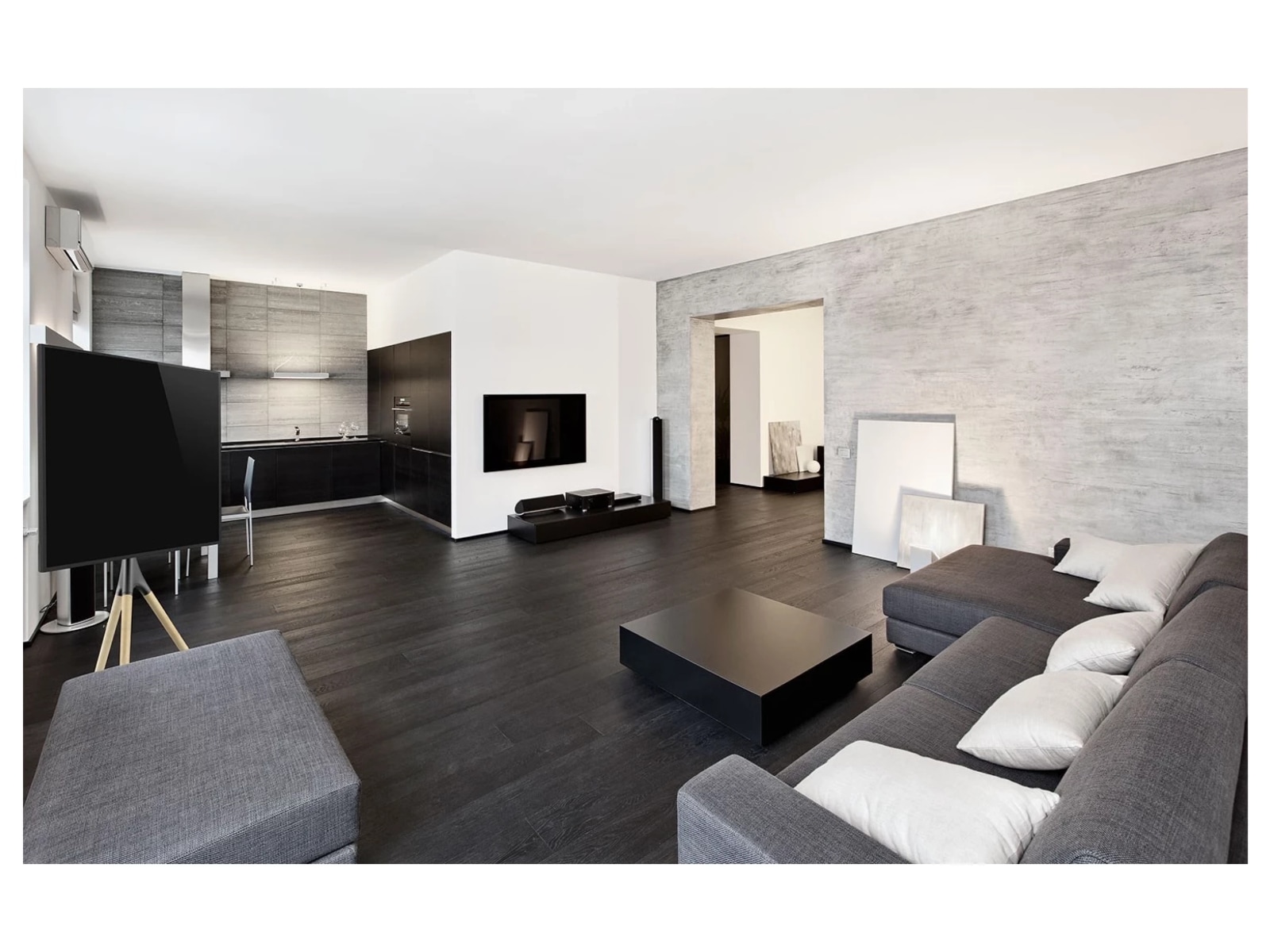 Andersson ATS Gulvstativ til TV (sort/eg) TV-ophæng & stativ