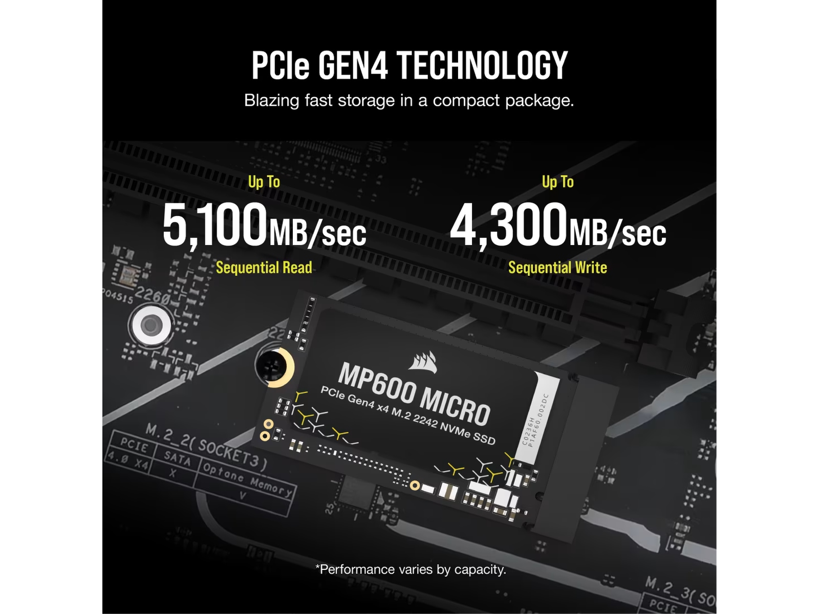 Corsair MP600 MICRO NVMe PCIe M.2 2242 SSD 1TB SSD M.2