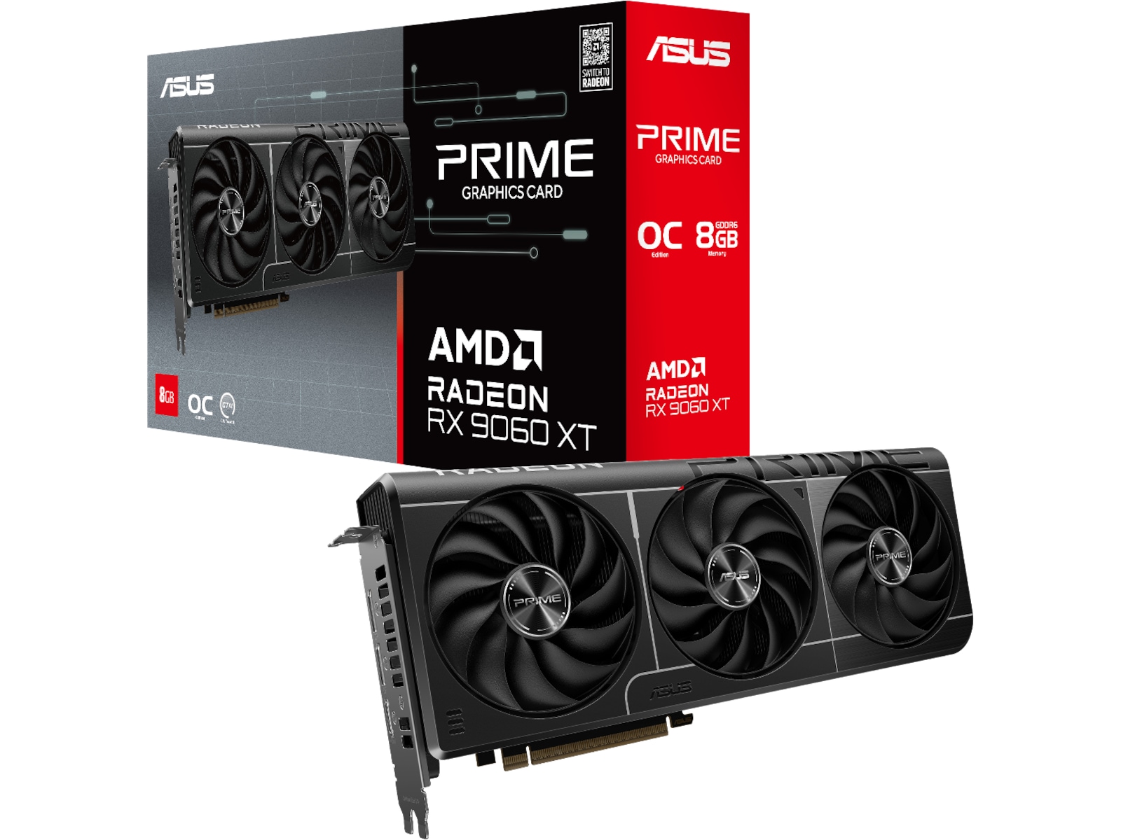 Asus Prime Radeon RX 9060 XT OC Grafikkort