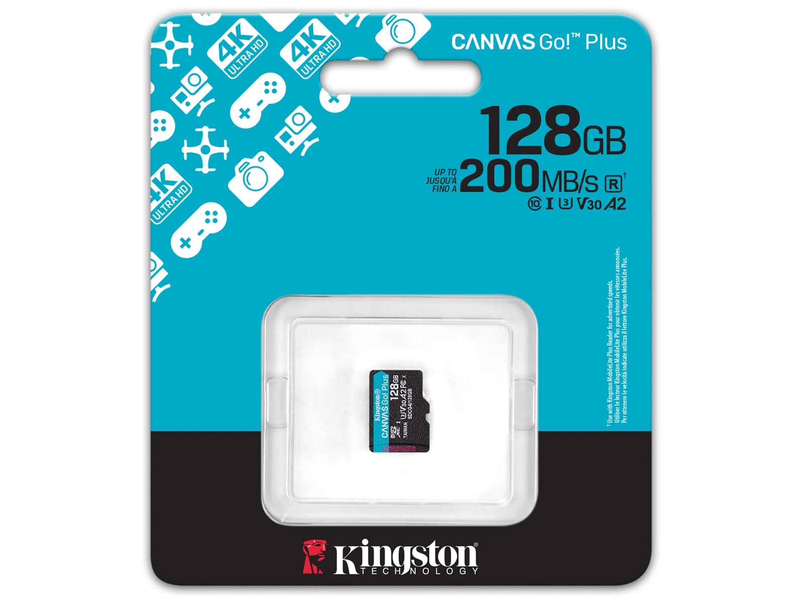Kingston Canvas Go! Plus microSD 128GB Flash-hukommelse