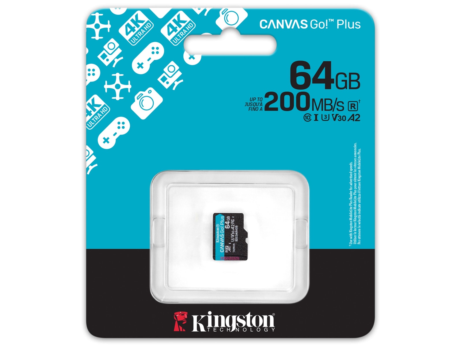 Kingston Canvas Go! Plus microSD 64GB Flash-hukommelse