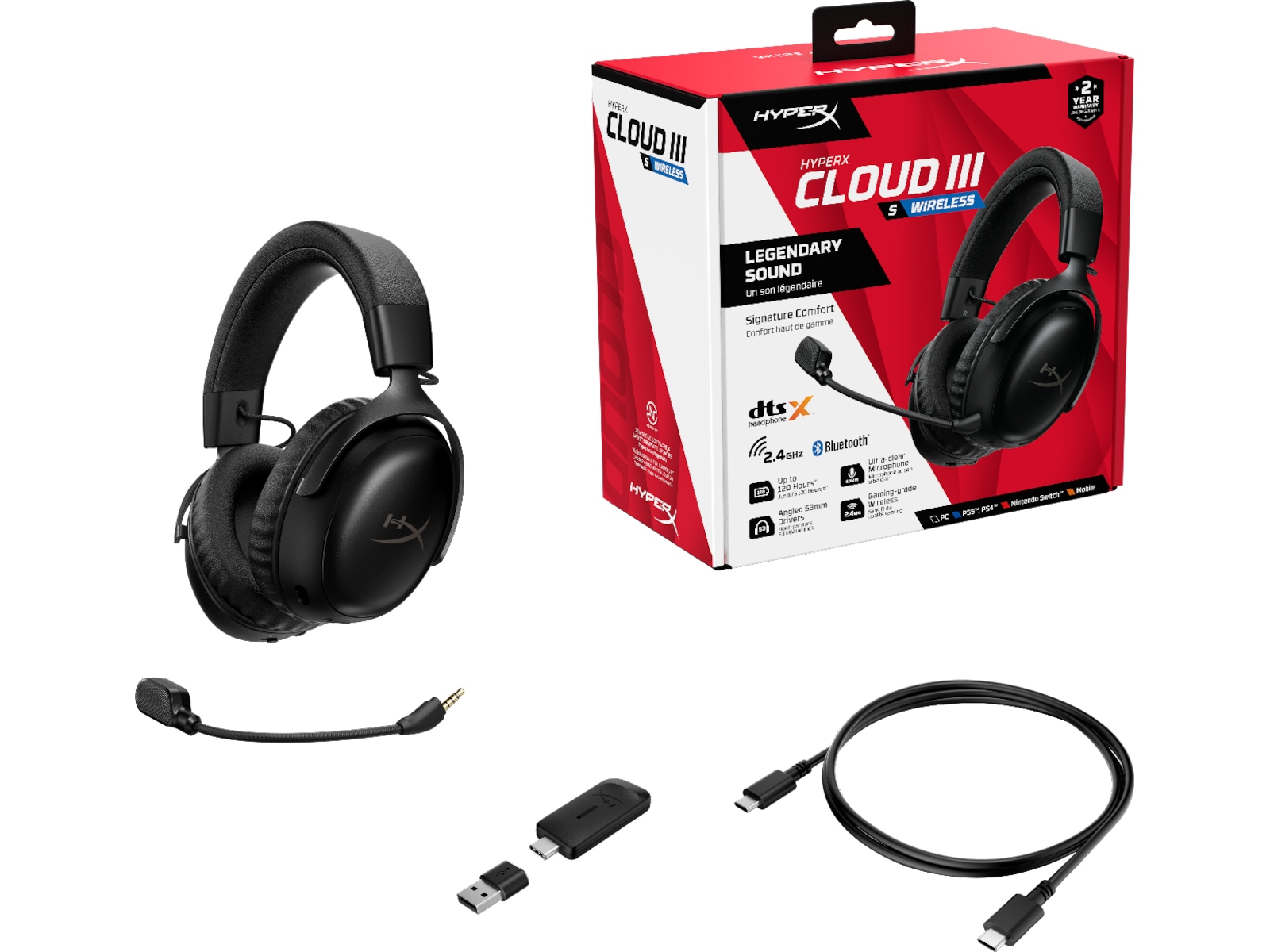 HyperX Cloud III S Trådløst Gaming Headset (sort) Gamingheadset