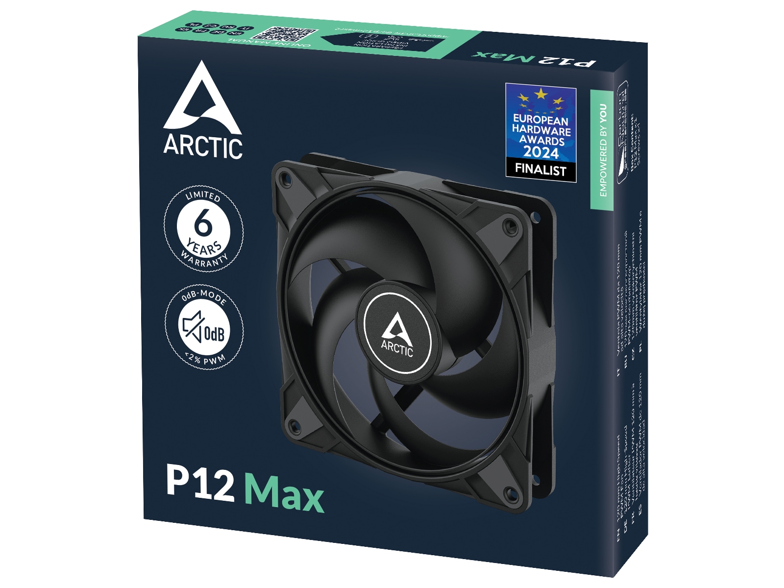 Arctic P12 PWM PST 140mm Ventilator (sort) Blæsere