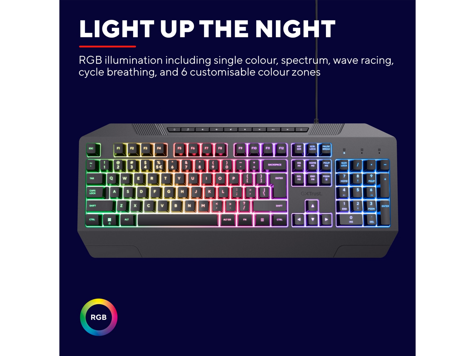 Trust GTX 836 Evocx Illuminated Gamingtastatur Gamingkeyboard