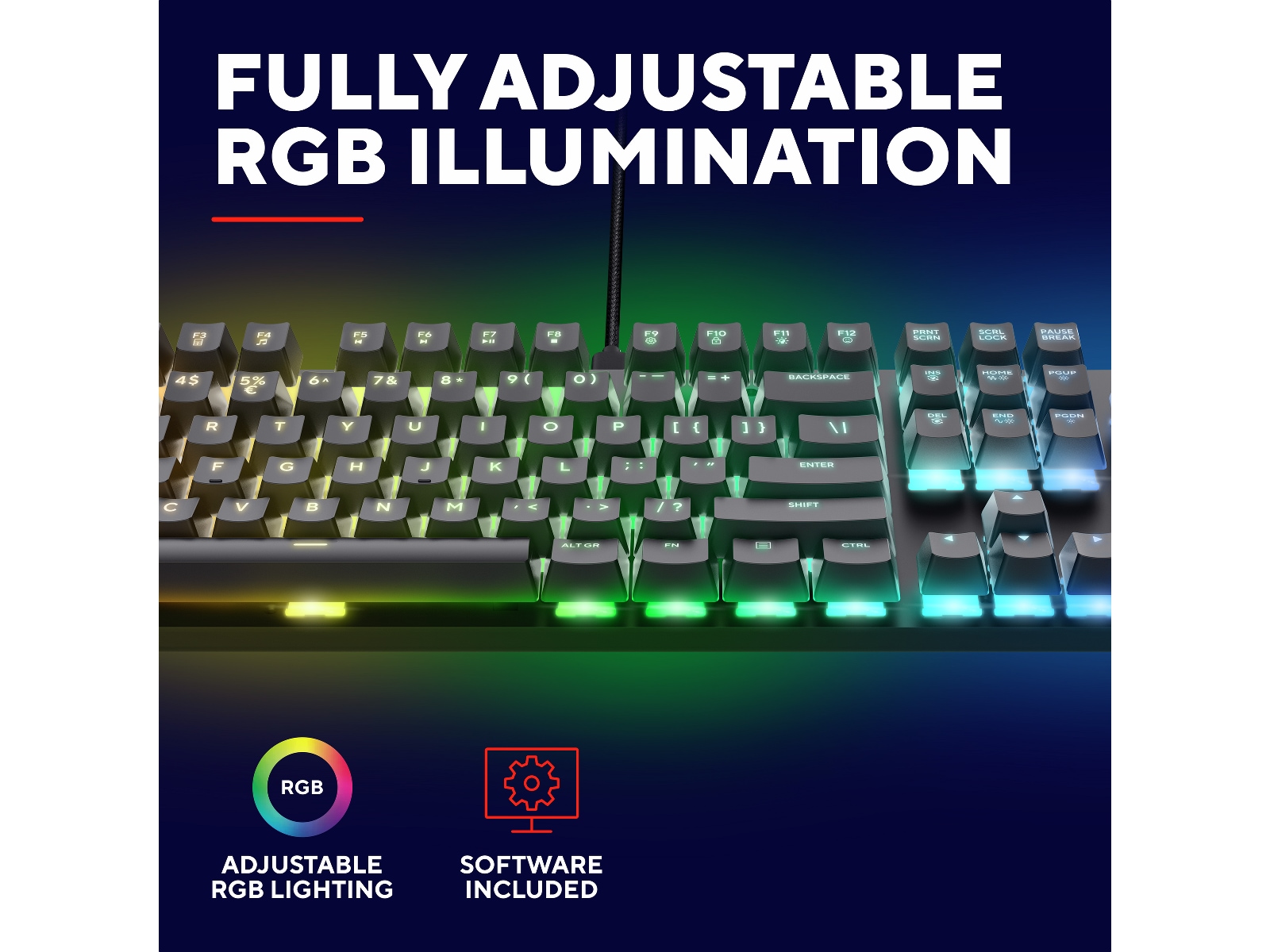 Trust GXT 871 Zora Mekanisk Gamingtastatur Gamingkeyboard