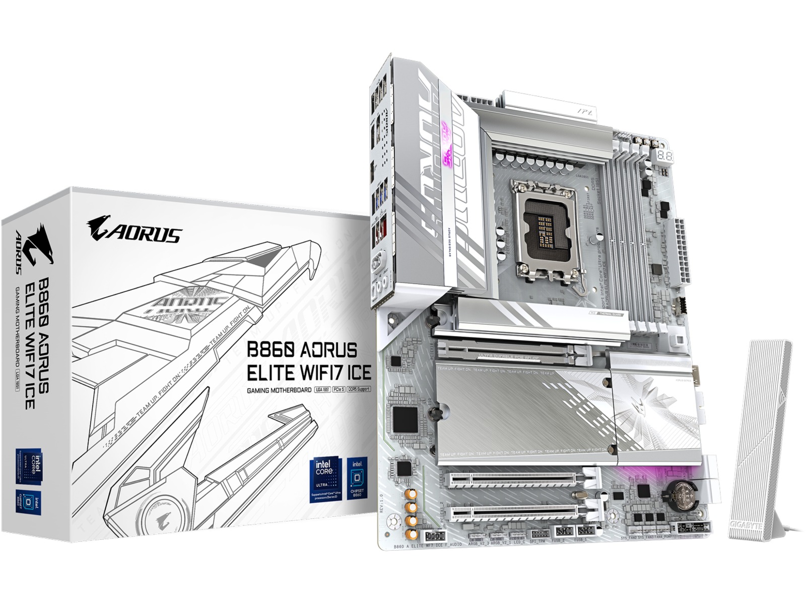Gigabyte B860 AORUS ELITE WF7 ICE Bundkort Intel Socket