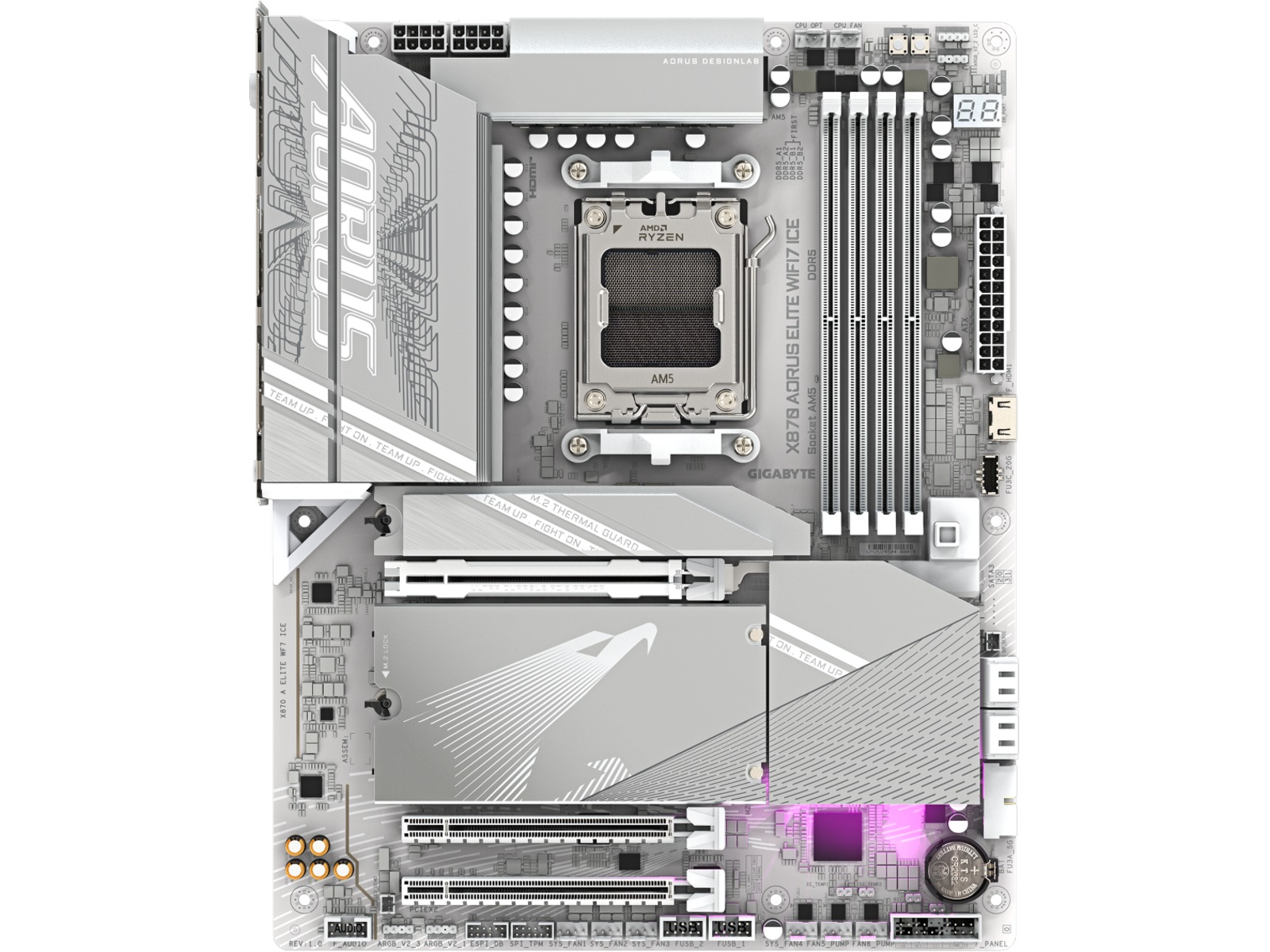 Gigabyte X870E AORUS ELITE WF7 ICE Bundkort AMD Socket