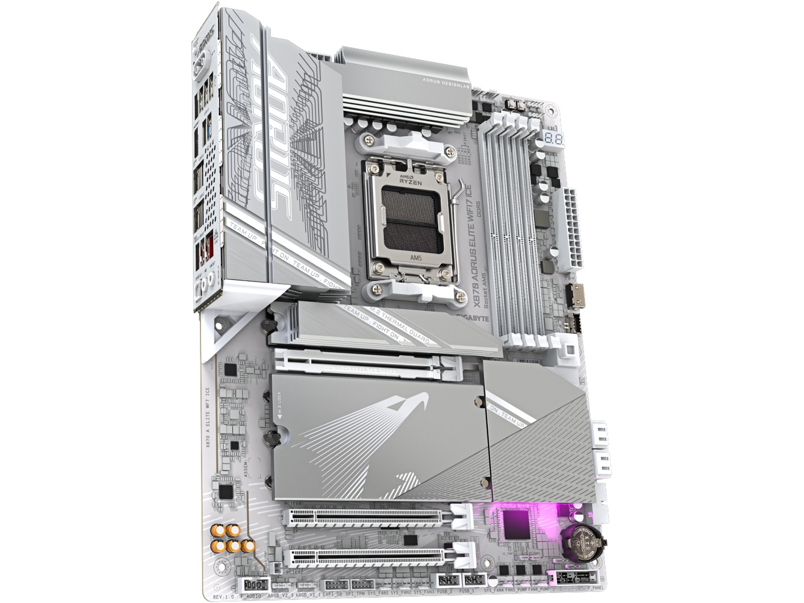 Gigabyte X870E AORUS ELITE WF7 ICE Bundkort AMD Socket