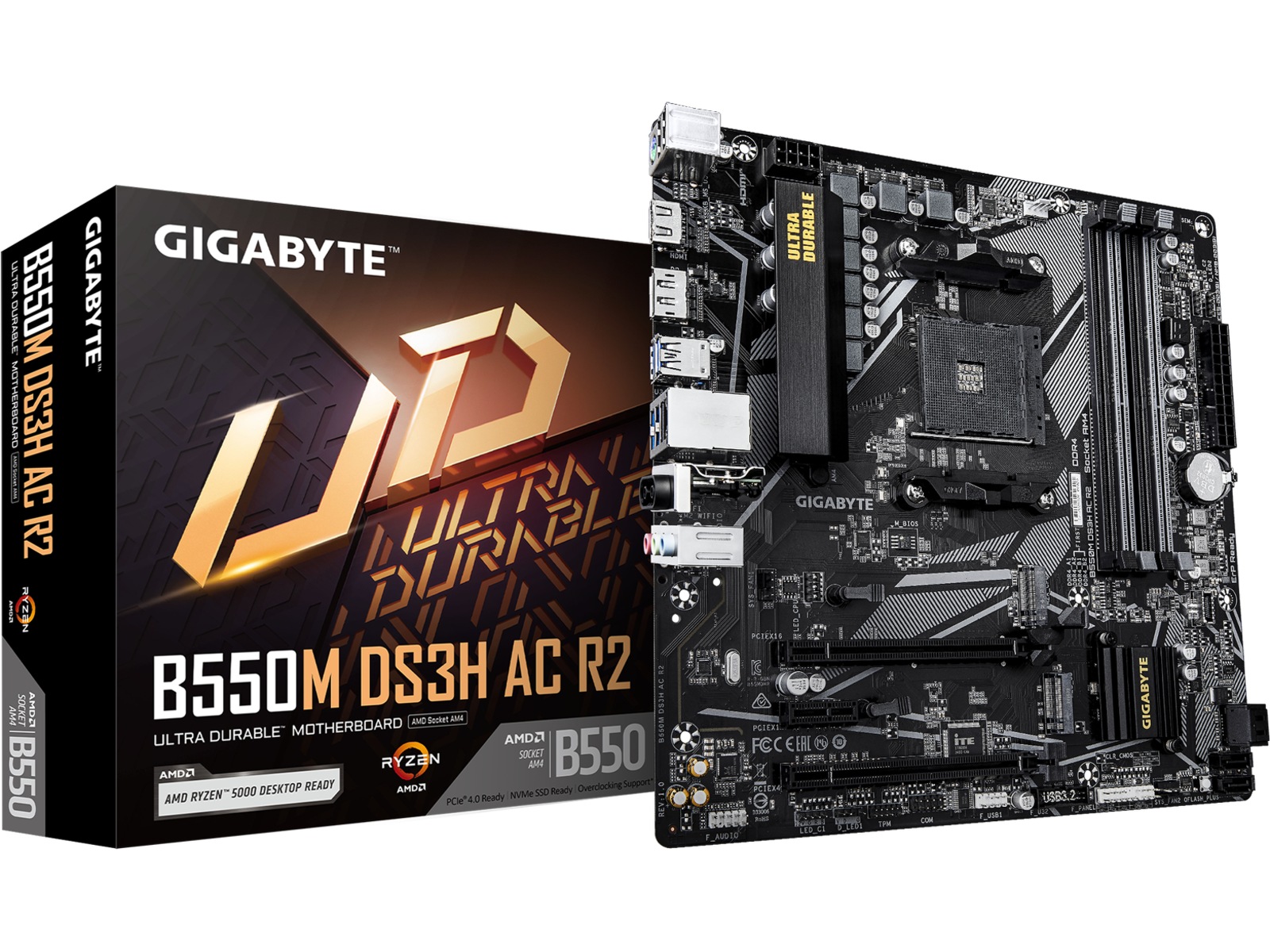 Gigabyte B550M DS3H AC R2 Bundkort AMD Socket