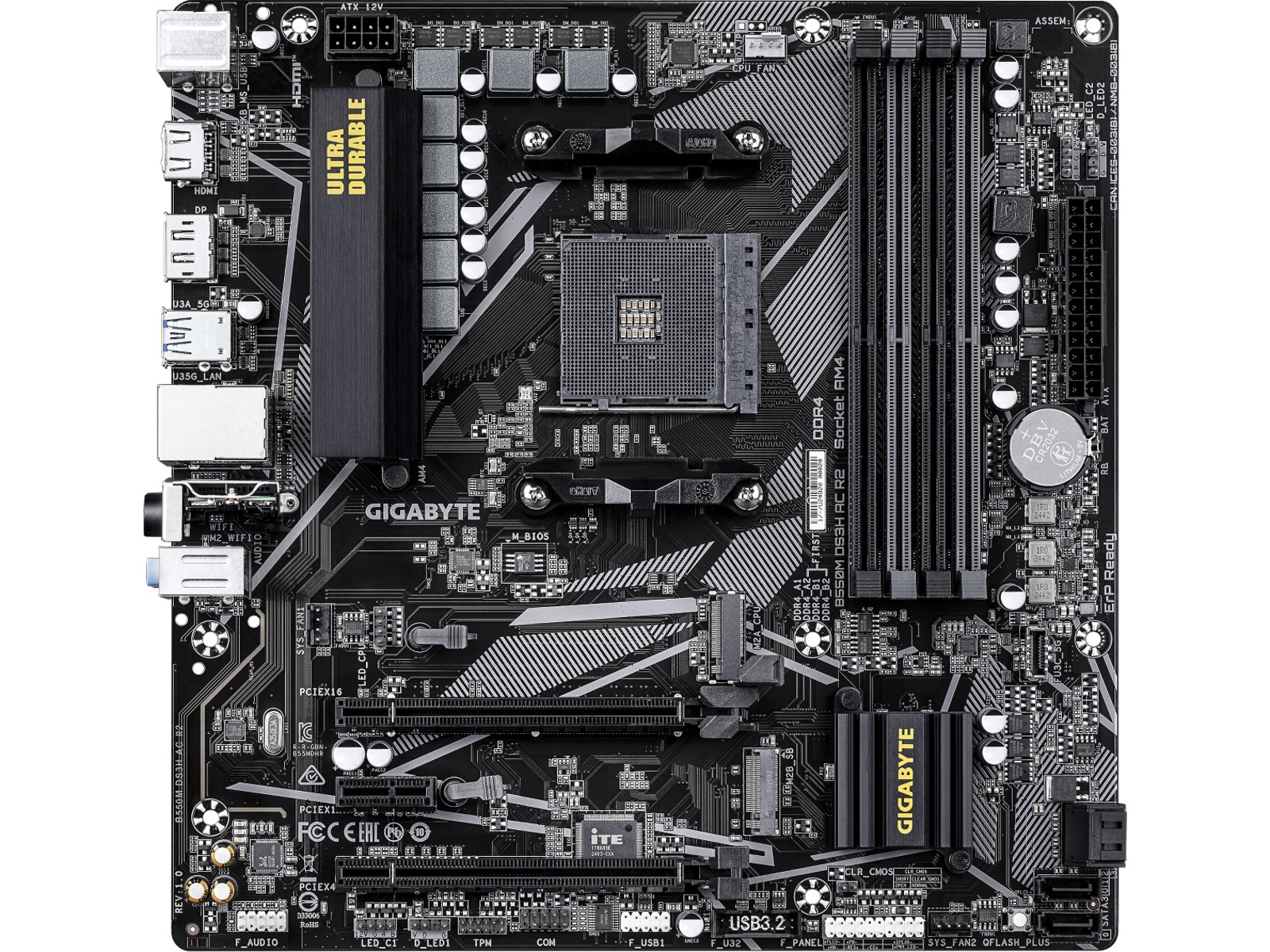 Gigabyte B550M DS3H AC R2 Bundkort AMD Socket