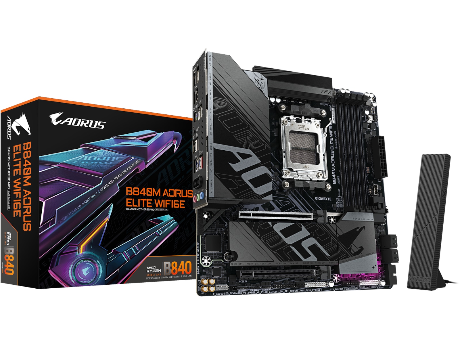 Gigabyte B840M AORUS ELITE WIFI6E Bundkort AMD Socket