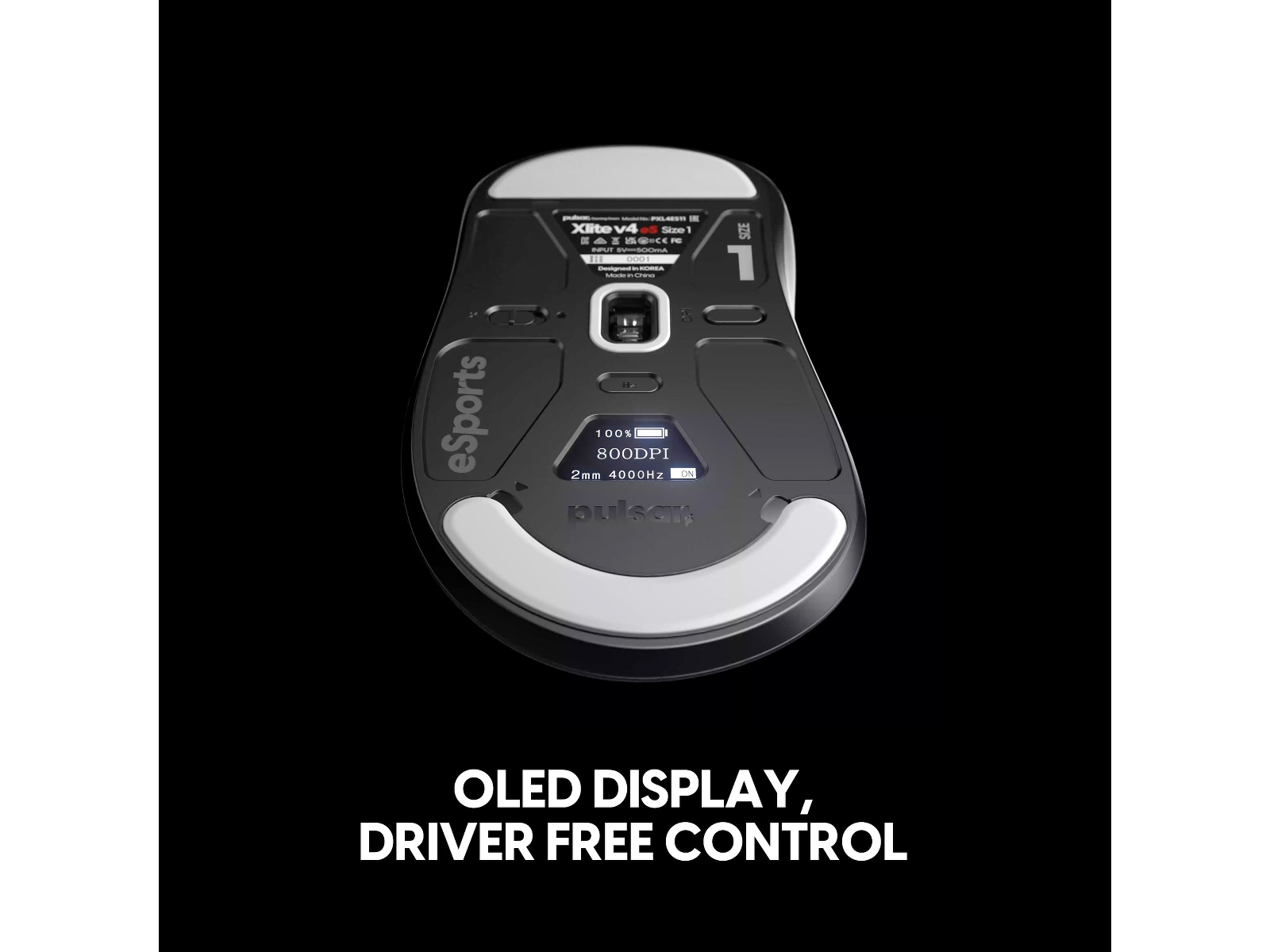 Pulsar Xlite V4 eS Mini trådløs gamingmus (sort) Gamingmus