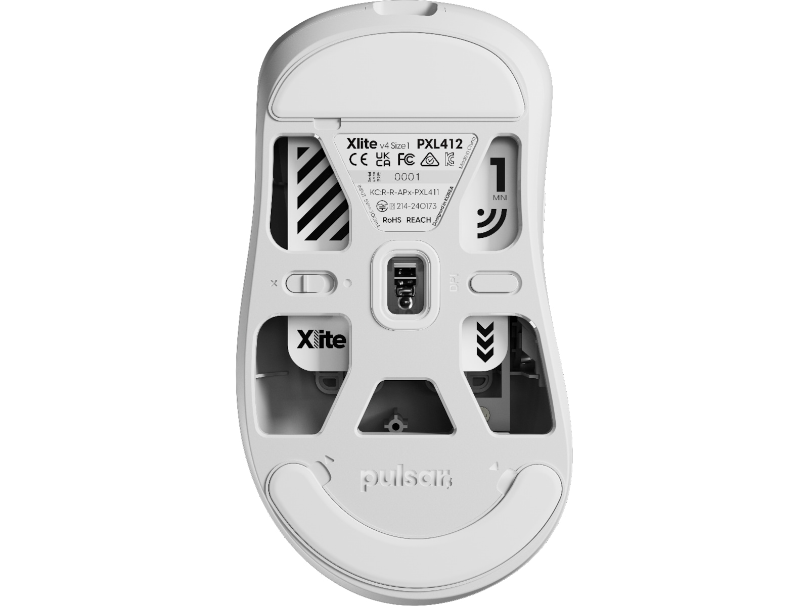 Pulsar Xlite V4 Mini trådløs gamingmus (hvid) Gamingmus